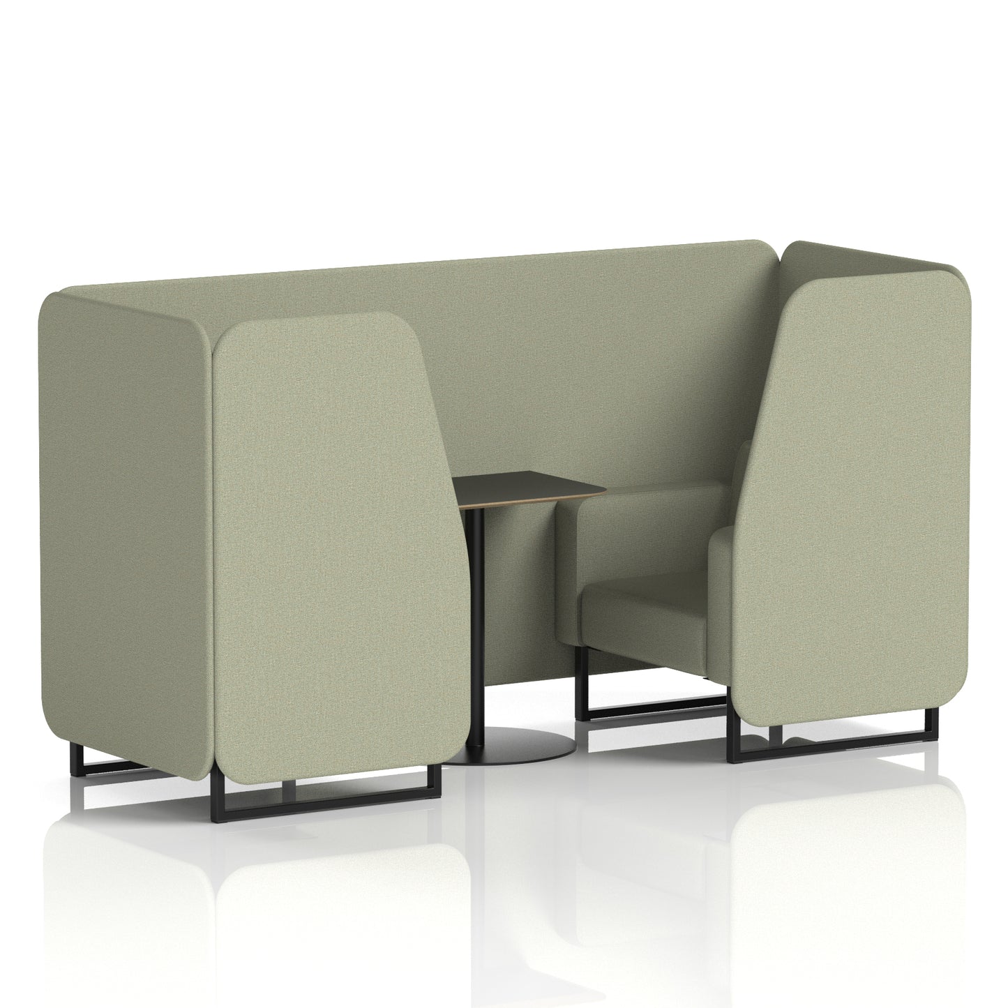 Brixworth Booth With Black Table In Single Tone (Part 1)