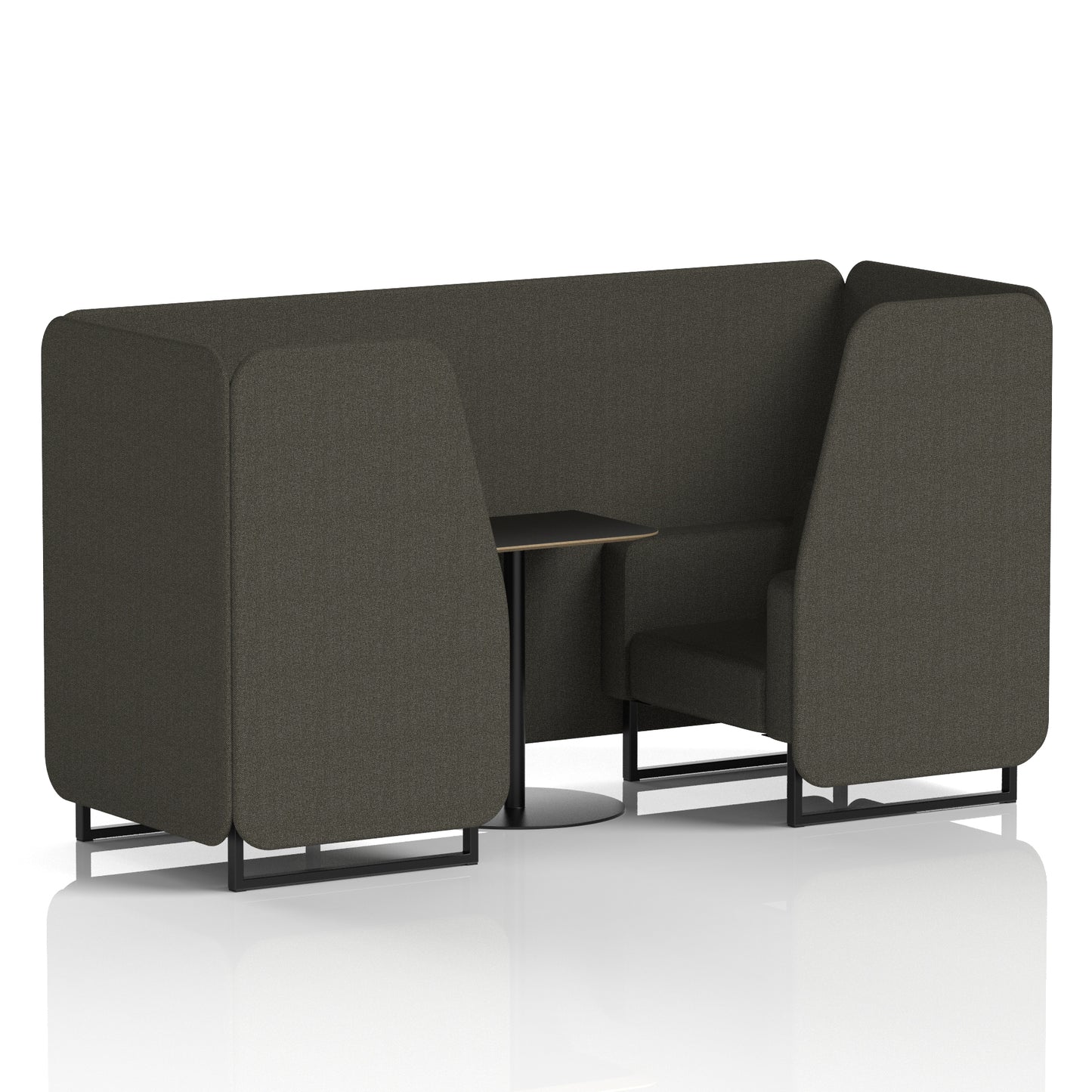 Brixworth Booth With Black Table In Single Tone (Part 1)