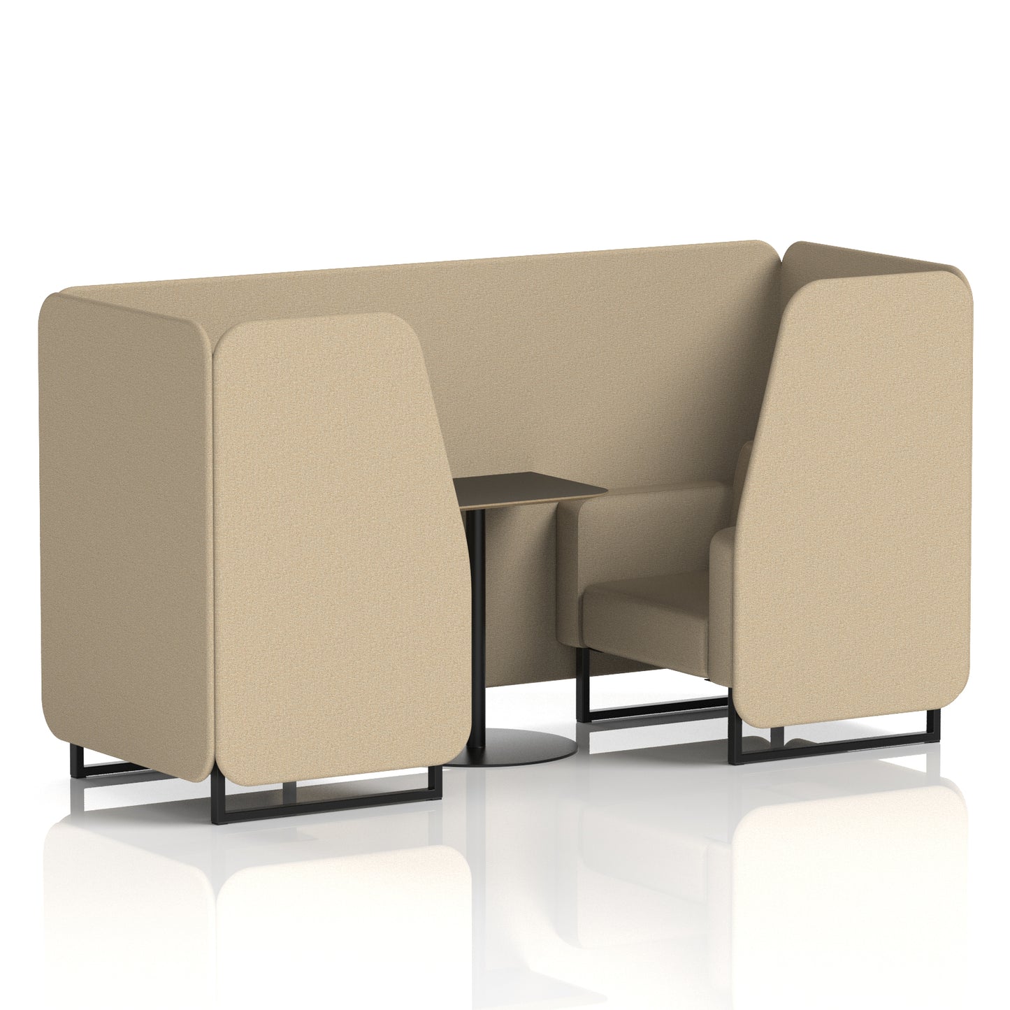 Brixworth Booth With Black Table In Single Tone (Part 1)