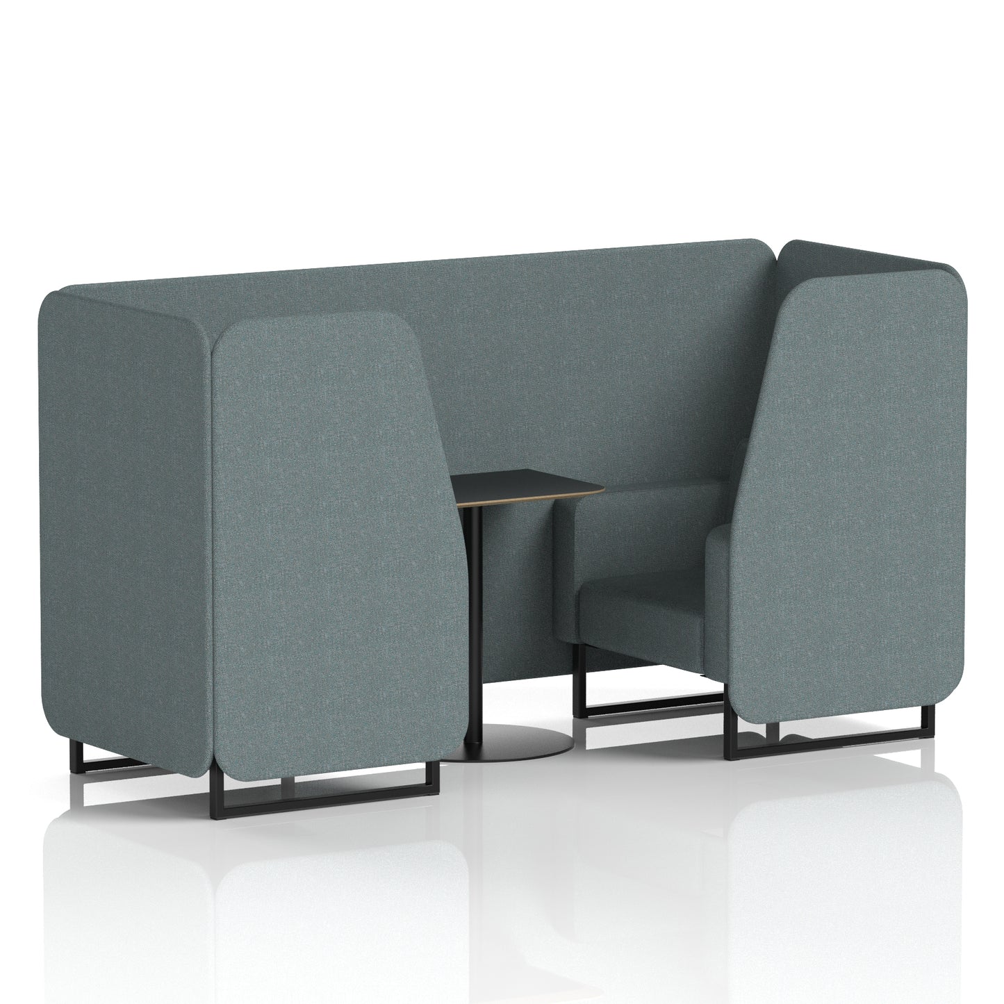 Brixworth Booth With Black Table In Single Tone (Part 1)