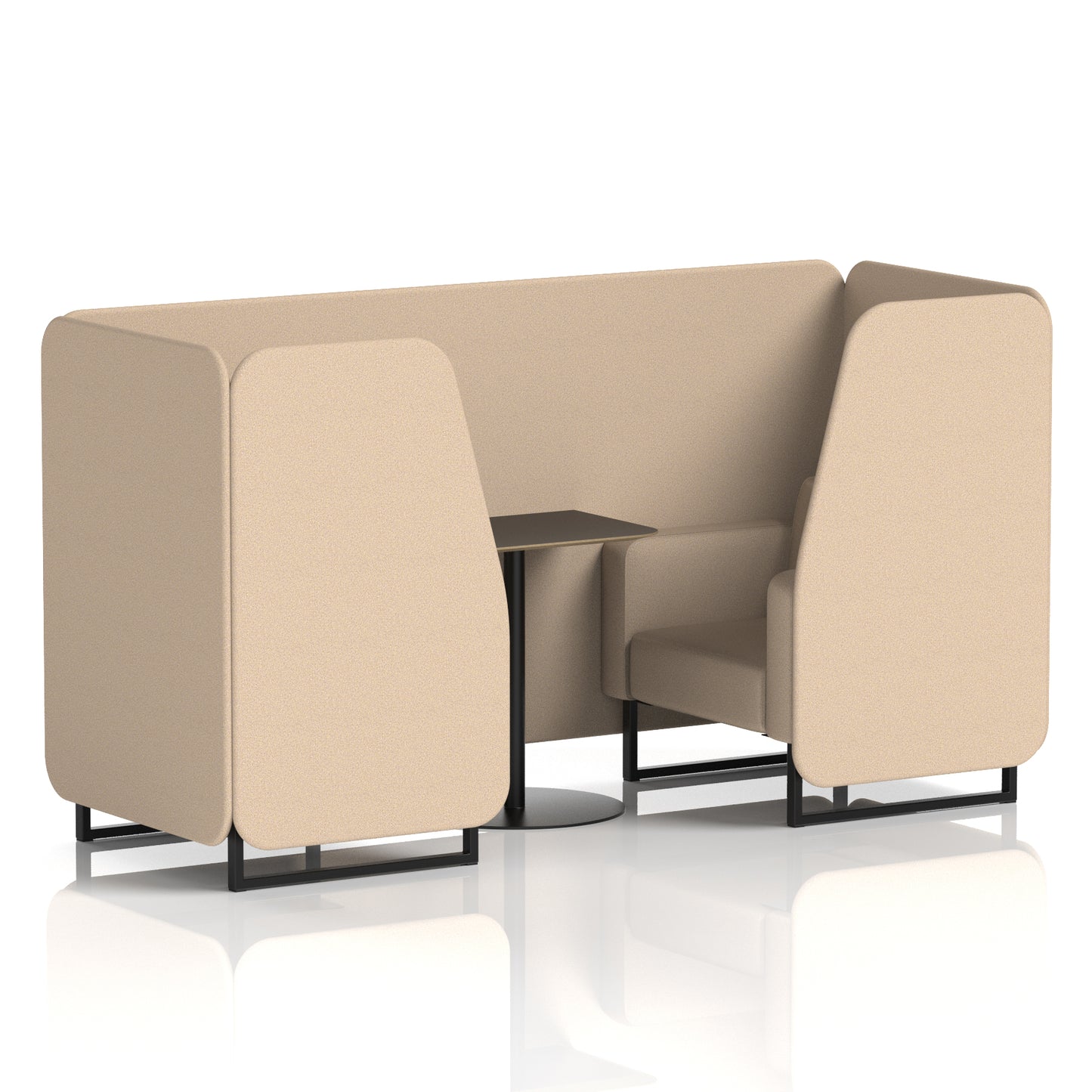 Brixworth Booth With Black Table In Single Tone (Part 1)