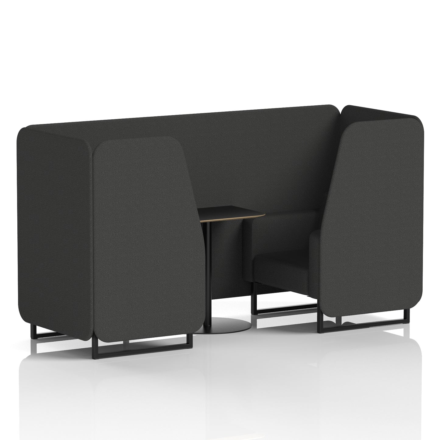 Brixworth Booth With Black Table In Single Tone (Part 1)