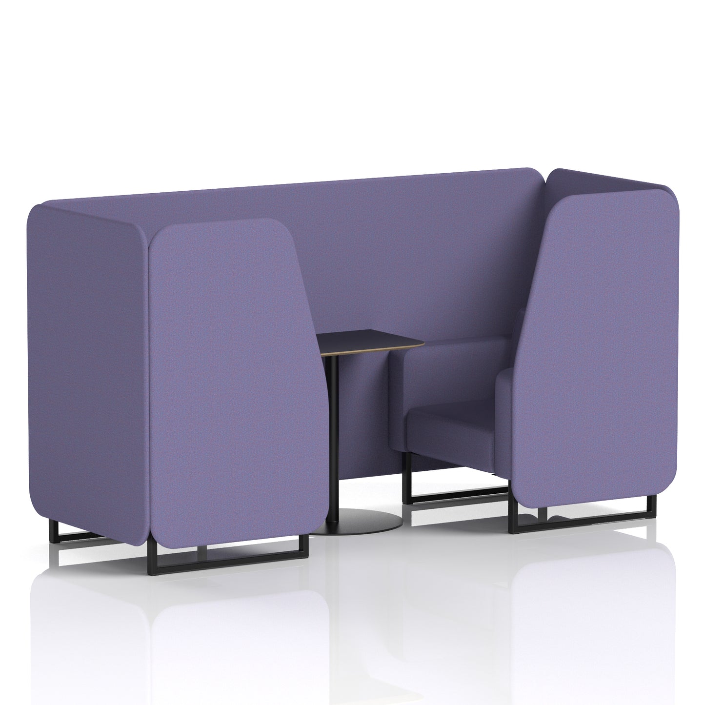 Brixworth Booth With Black Table In Single Tone (Part 1)