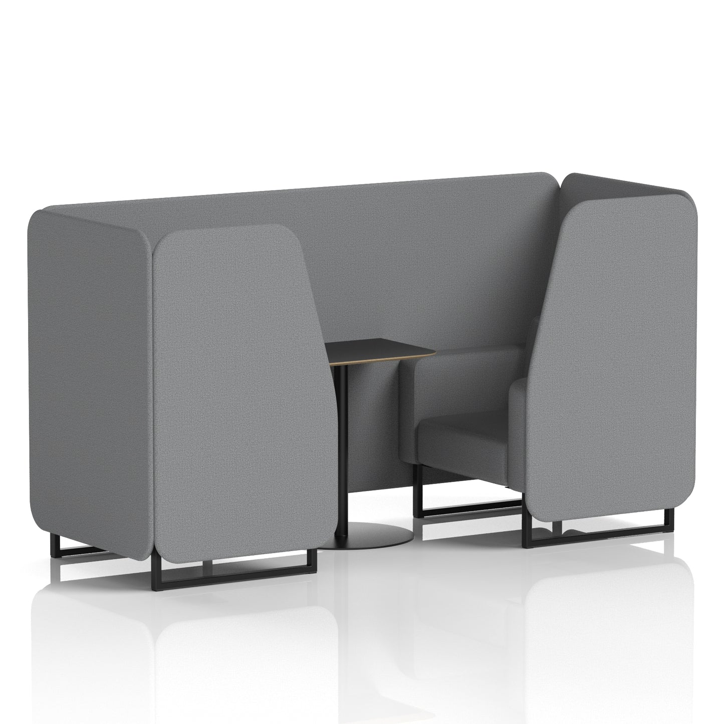 Brixworth Booth With Black Table In Single Tone (Part 1)