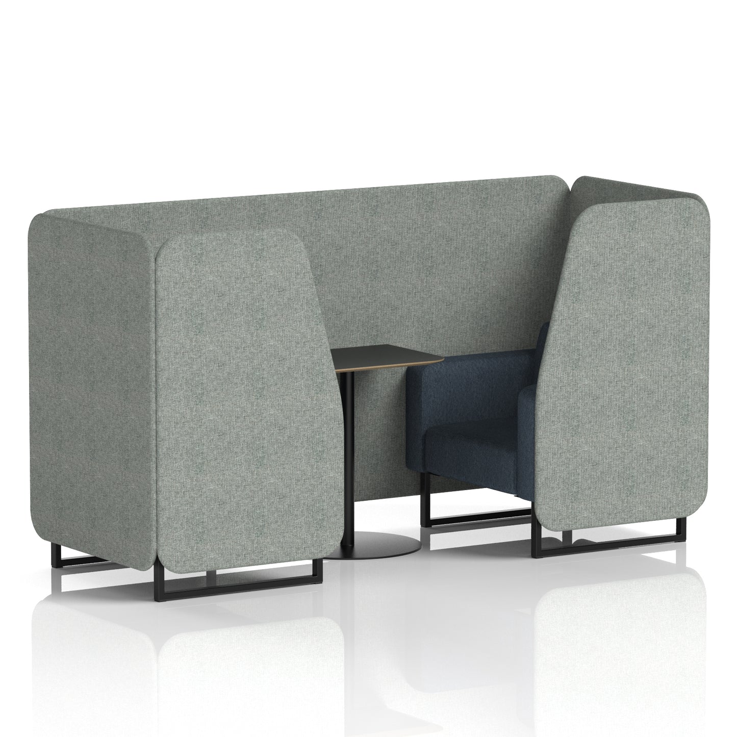 Brixworth Booth With Black Table In Two Tone (Part 1)