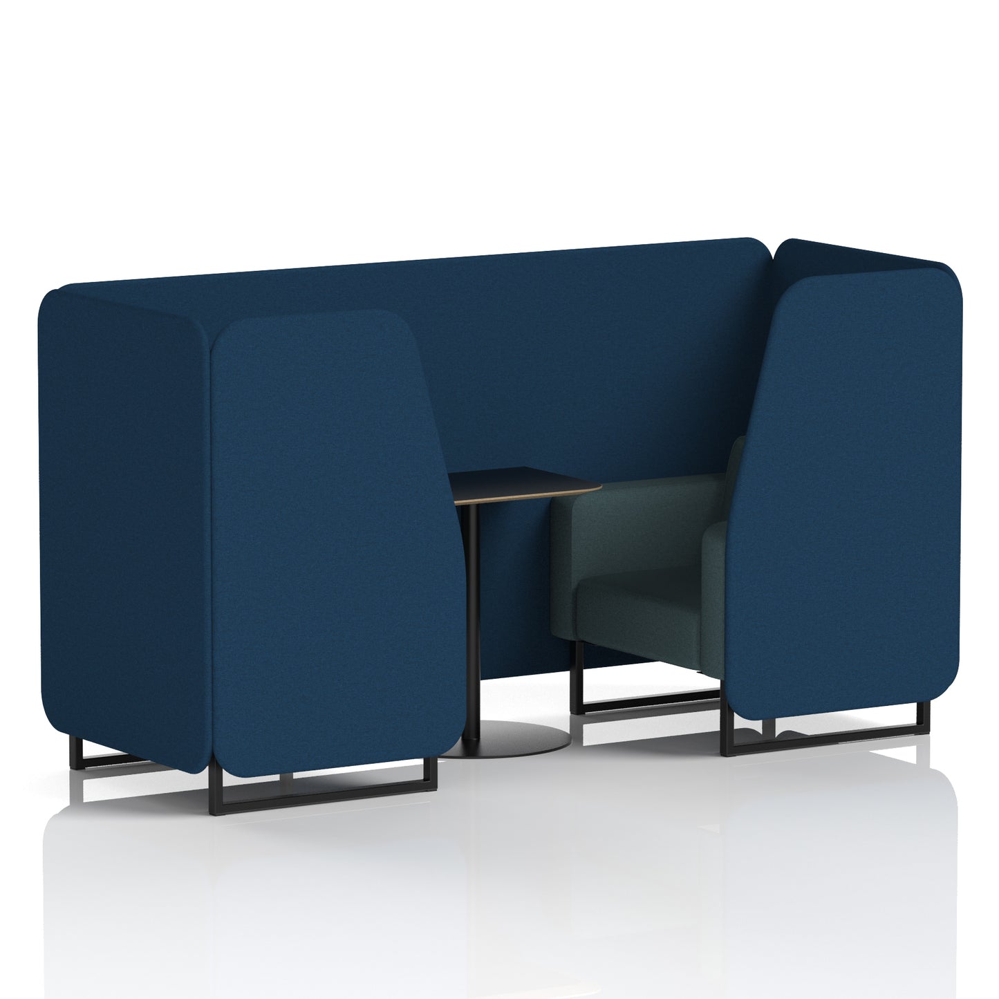Brixworth Booth With Black Table In Two Tone (Part 1)