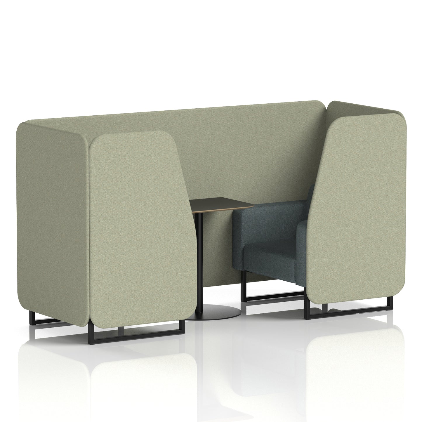 Brixworth Booth With Black Table In Two Tone (Part 1)