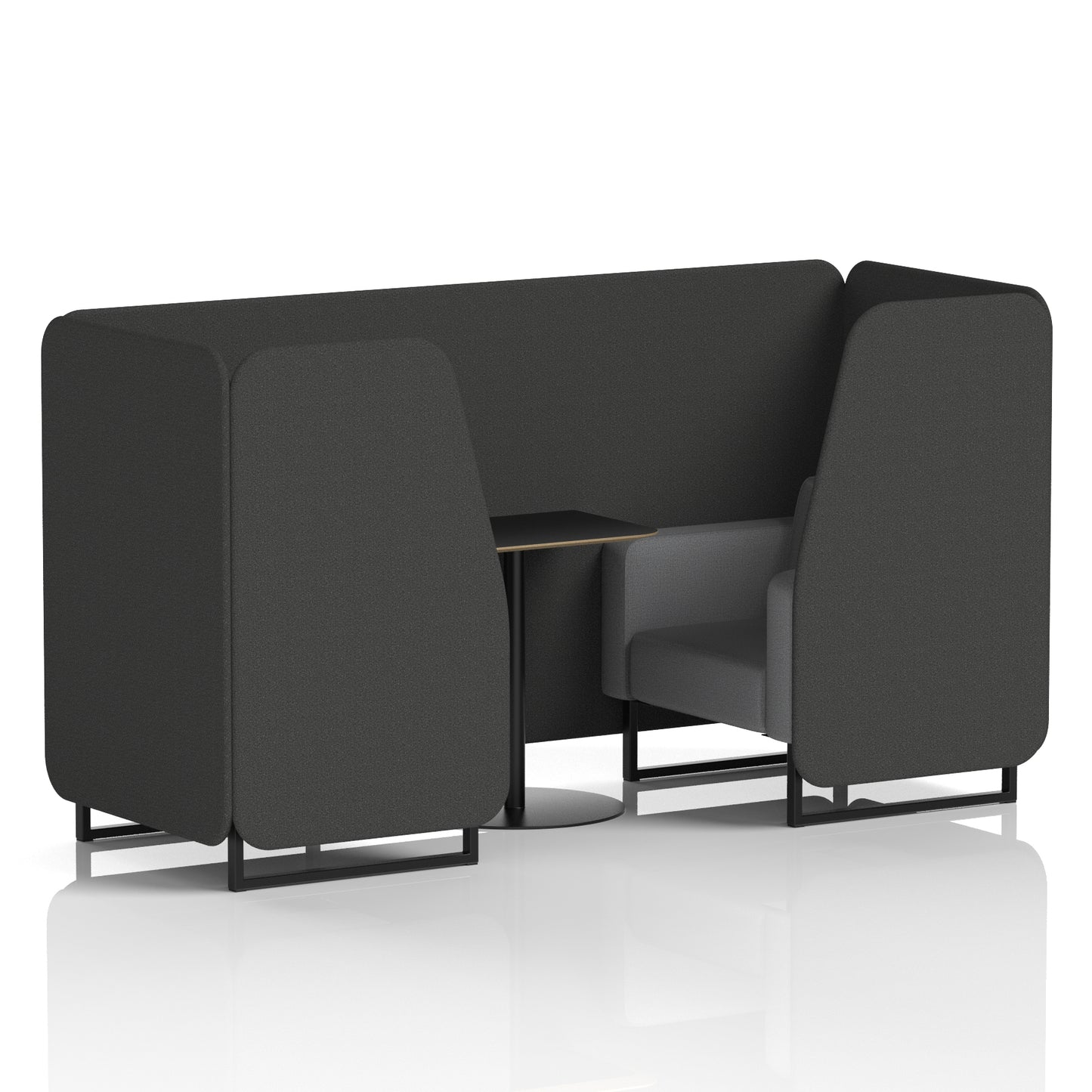 Brixworth Booth With Black Table In Two Tone (Part 1)
