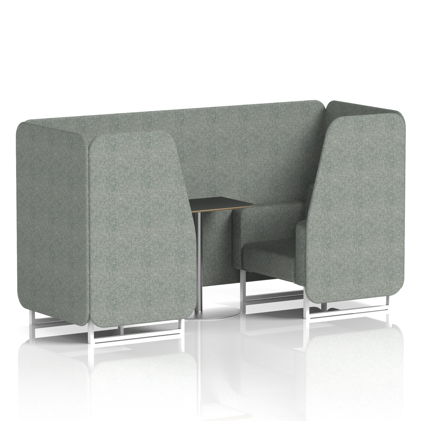 Brixworth Booth With Black Table In Single Tone (Part 1)