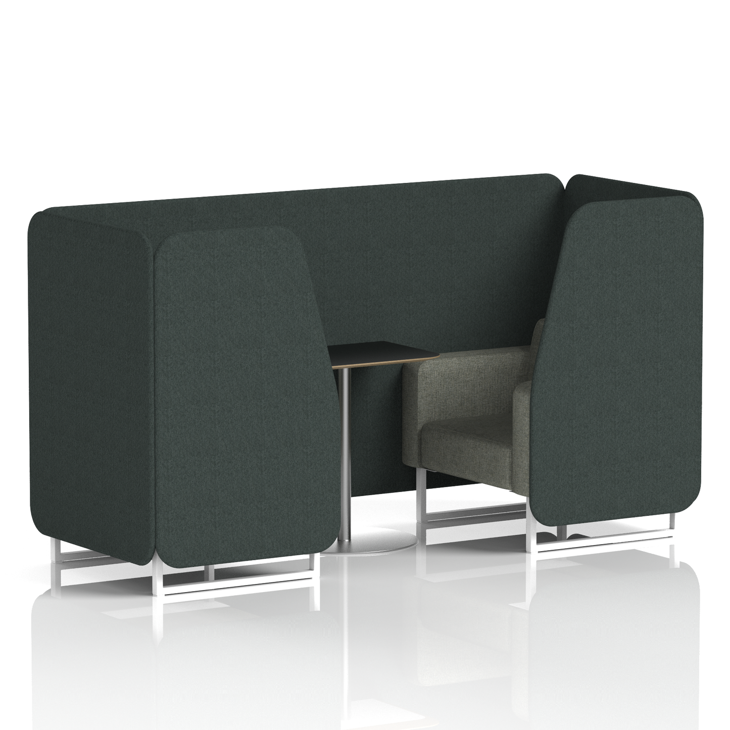 Brixworth Booth With Black Table In Two Tone (Part 1)