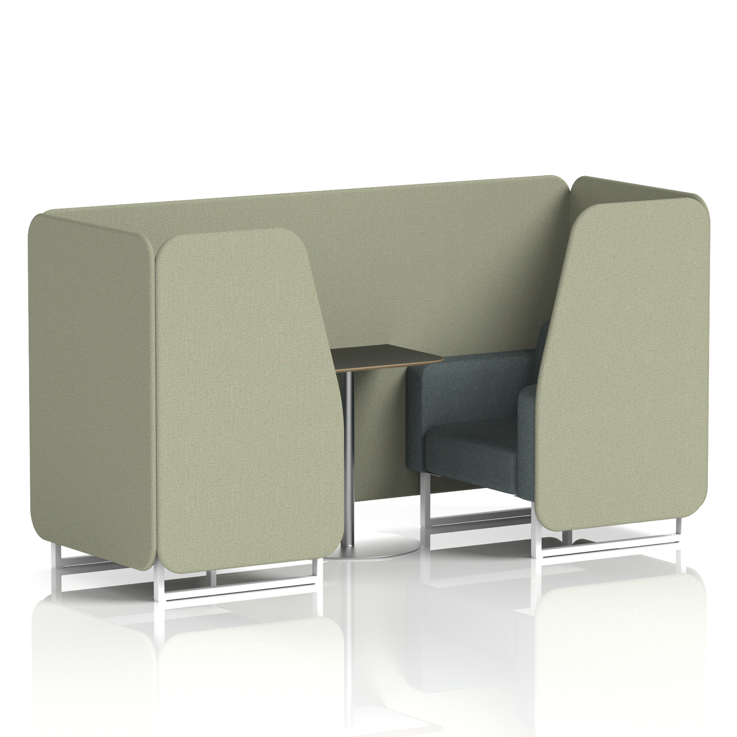 Brixworth Booth With Black Table In Two Tone (Part 2)