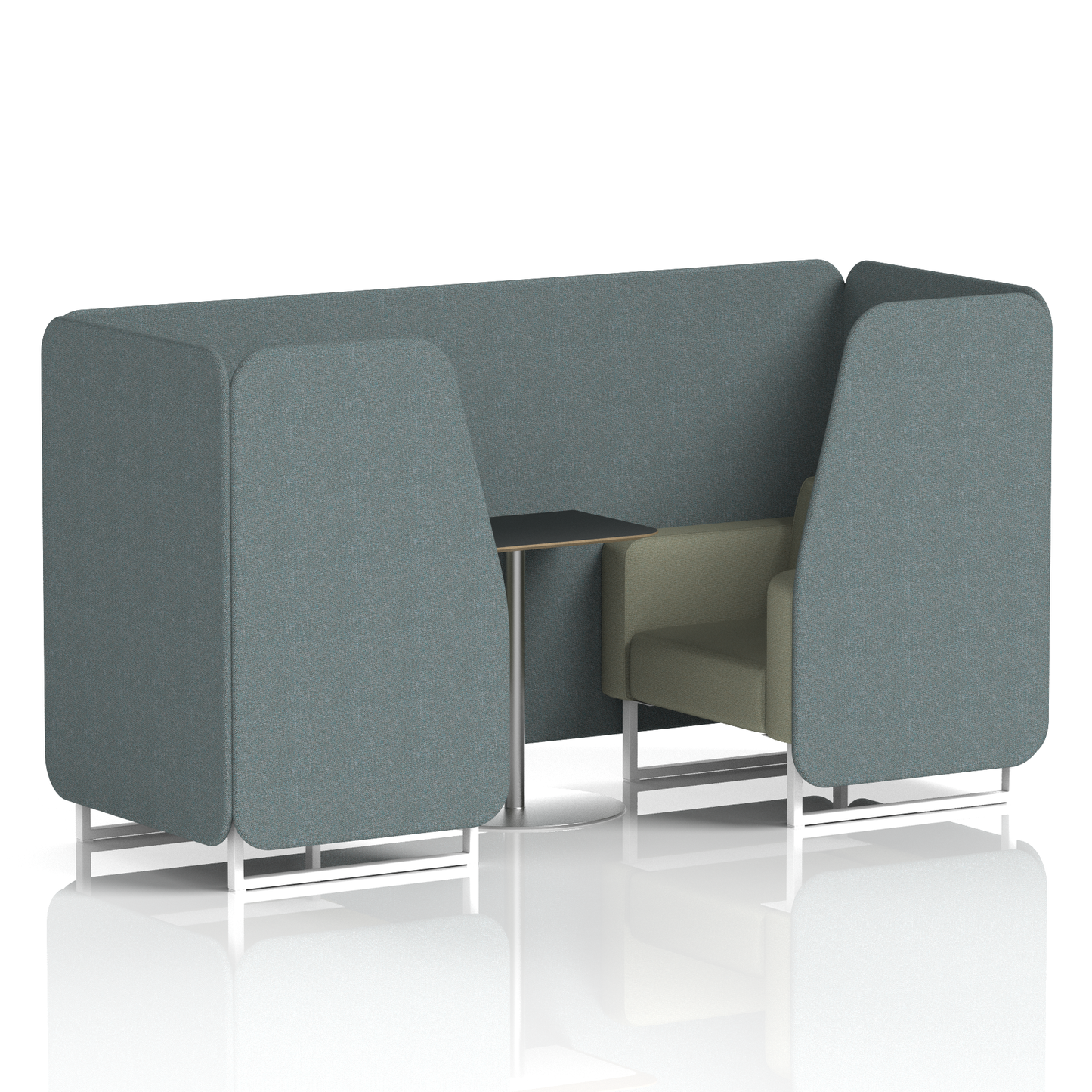Brixworth Booth With Black Table In Two Tone (Part 2)