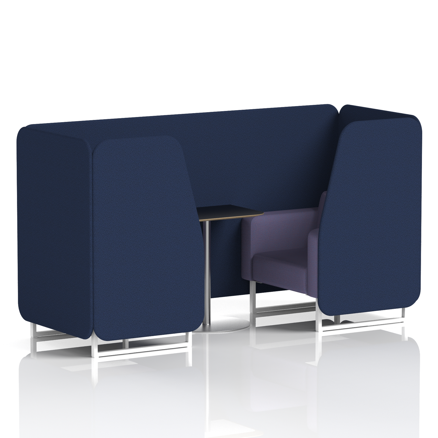Brixworth Booth With Black Table In Two Tone (Part 2)