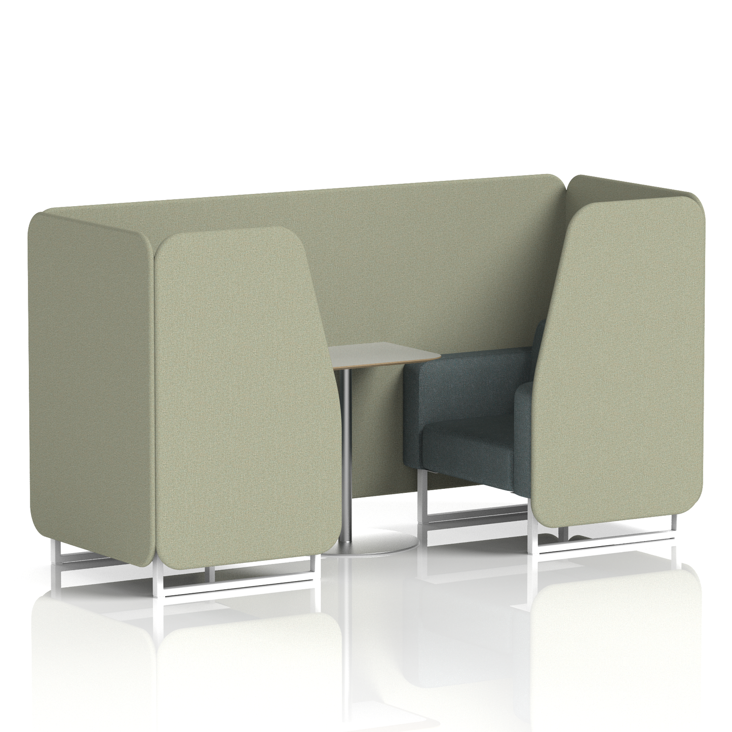 Brixworth Booth With Grey Table In Two Tone (Part 2)