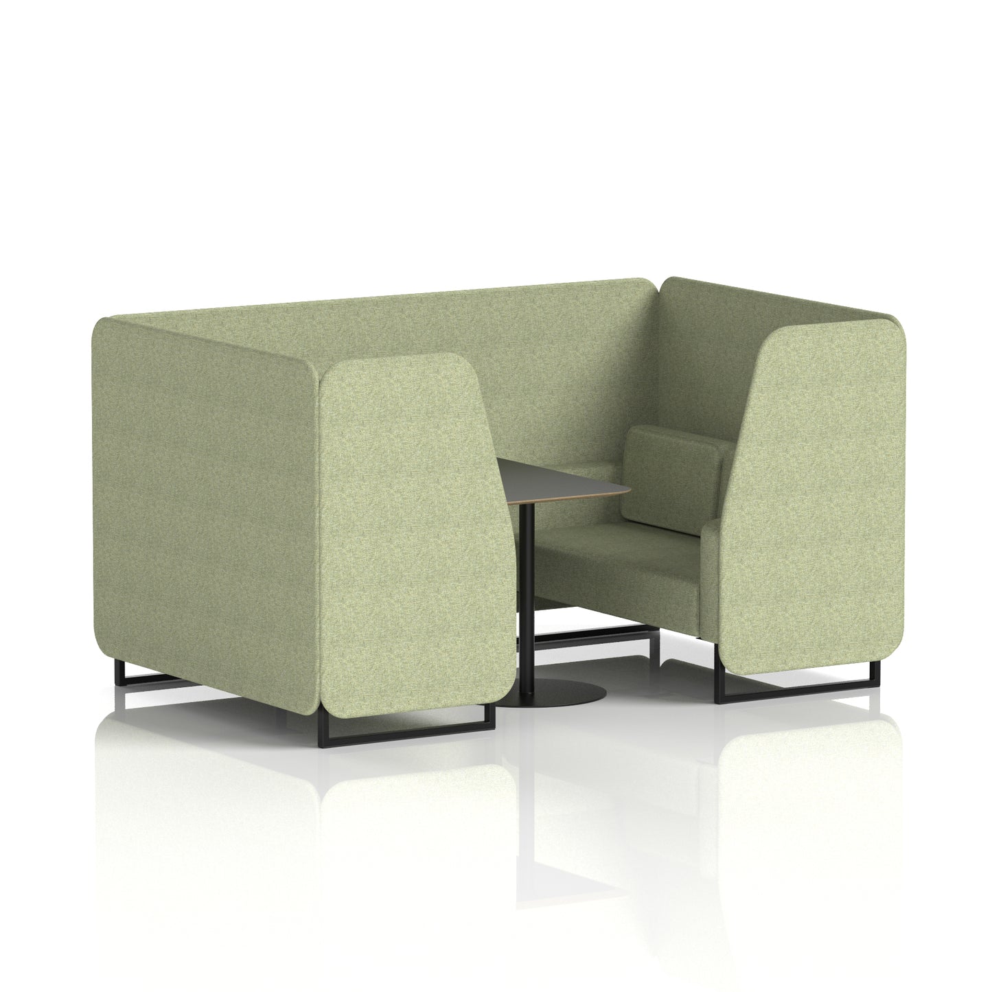 Brixworth Booth With Black Table In Single Tone (Part 1)