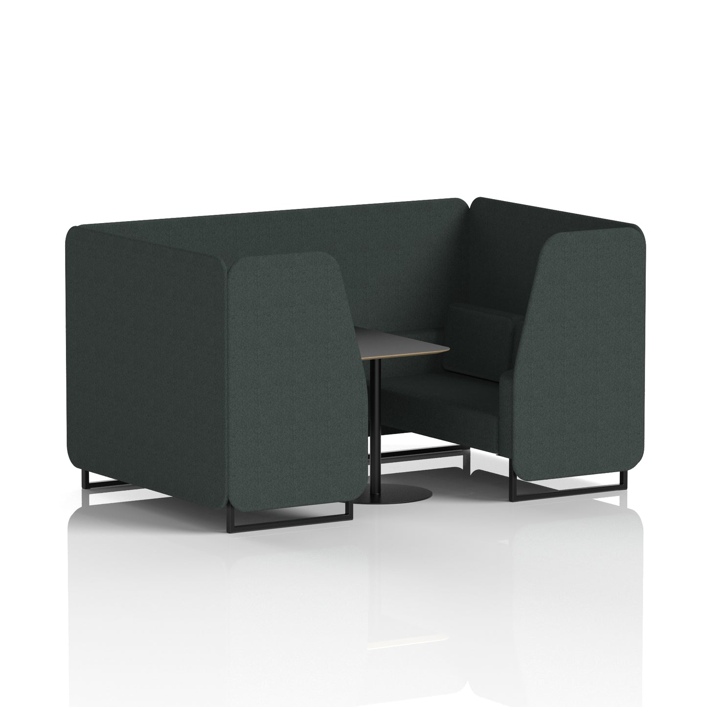 Brixworth Booth With Black Table In Single Tone (Part 1)