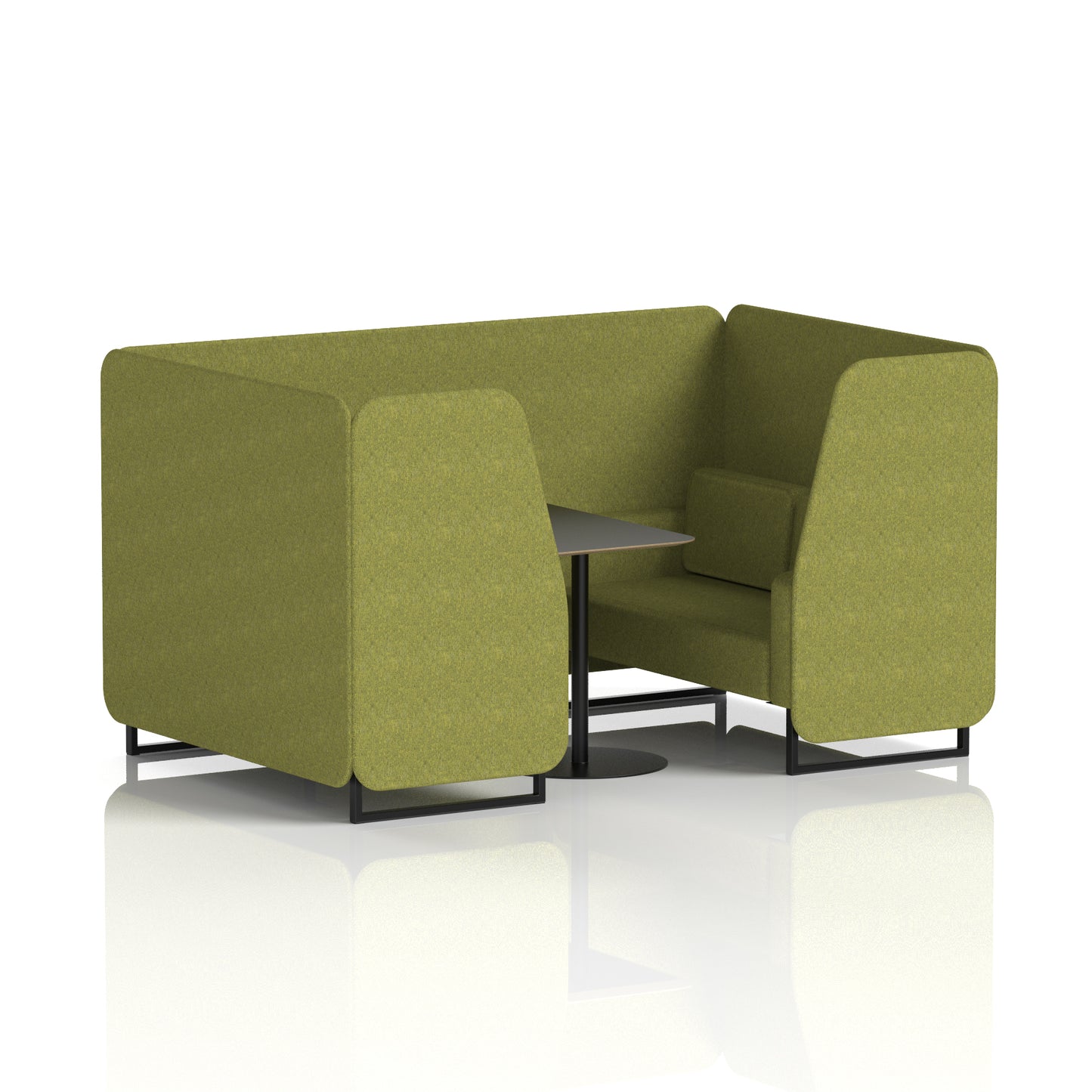 Brixworth Booth With Black Table In Single Tone (Part 1)
