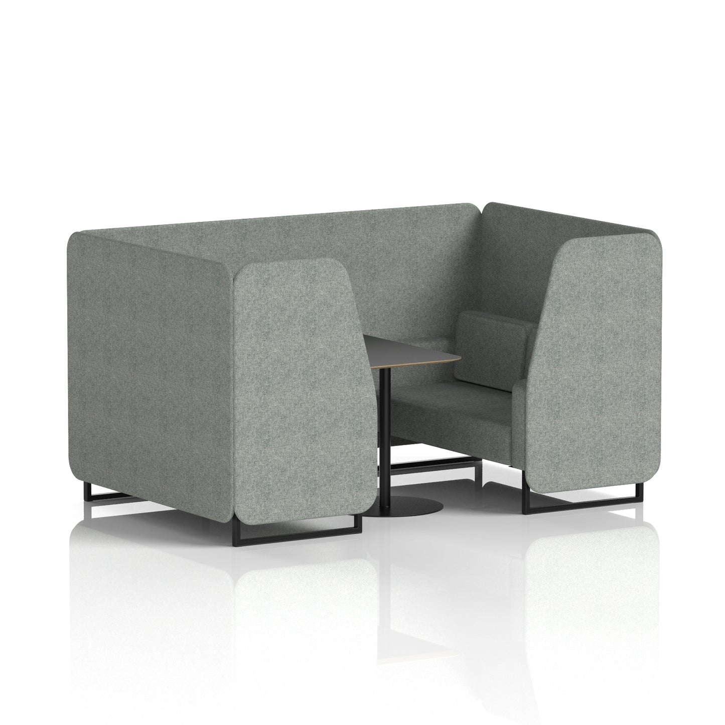 Brixworth Booth With Black Table In Single Tone (Part 1)