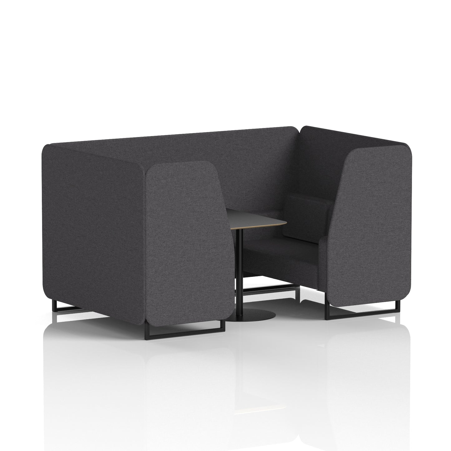 Brixworth Booth With Black Table In Single Tone (Part 1)