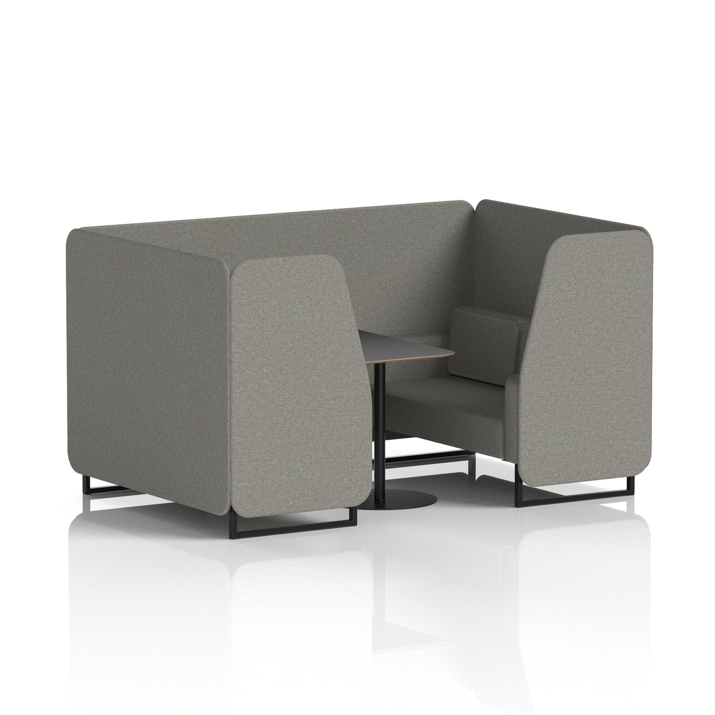 Brixworth Booth With Black Table In Single Tone (Part 1)