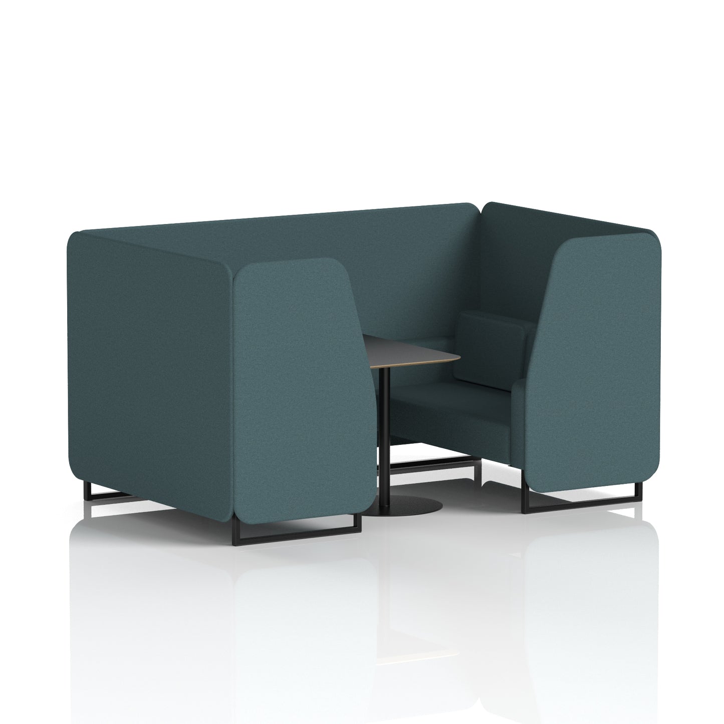 Brixworth Booth With Black Table In Single Tone (Part 1)