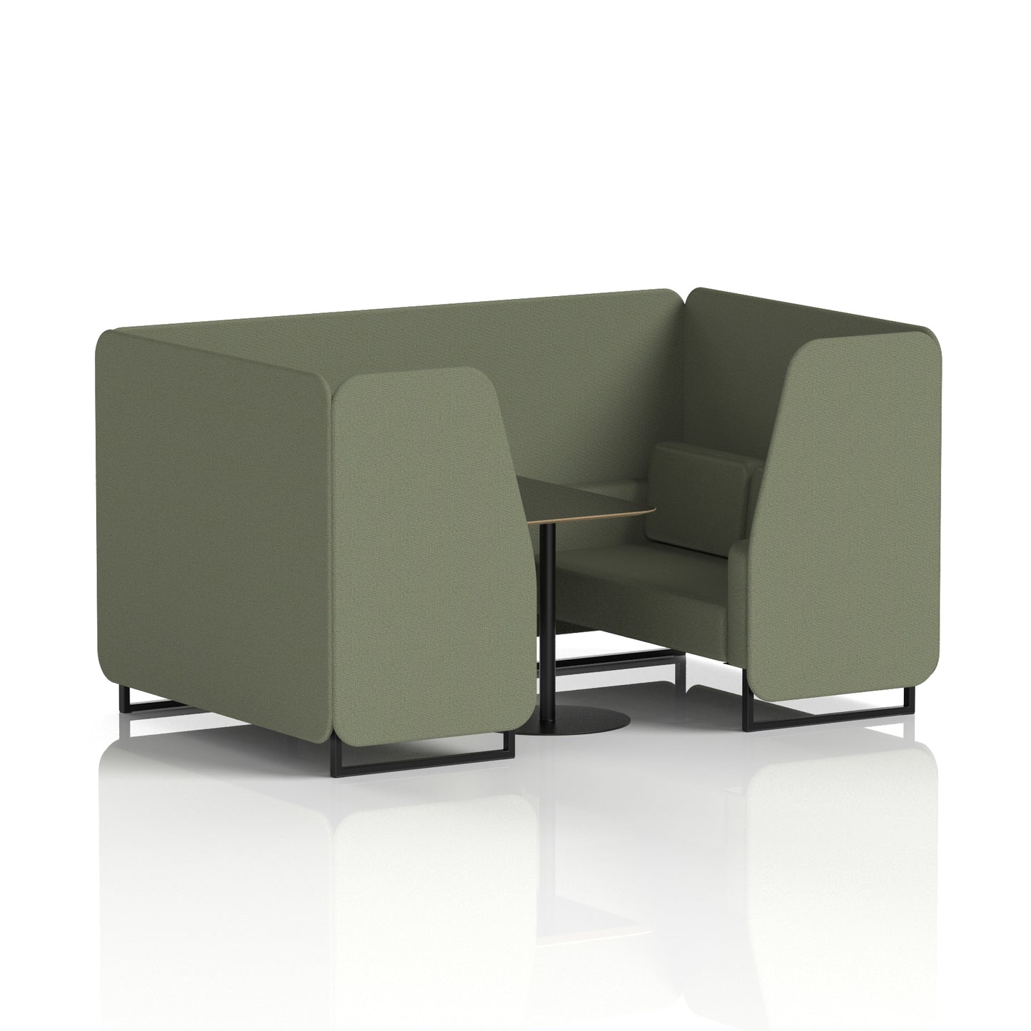 Brixworth Booth With Black Table In Single Tone (Part 1)