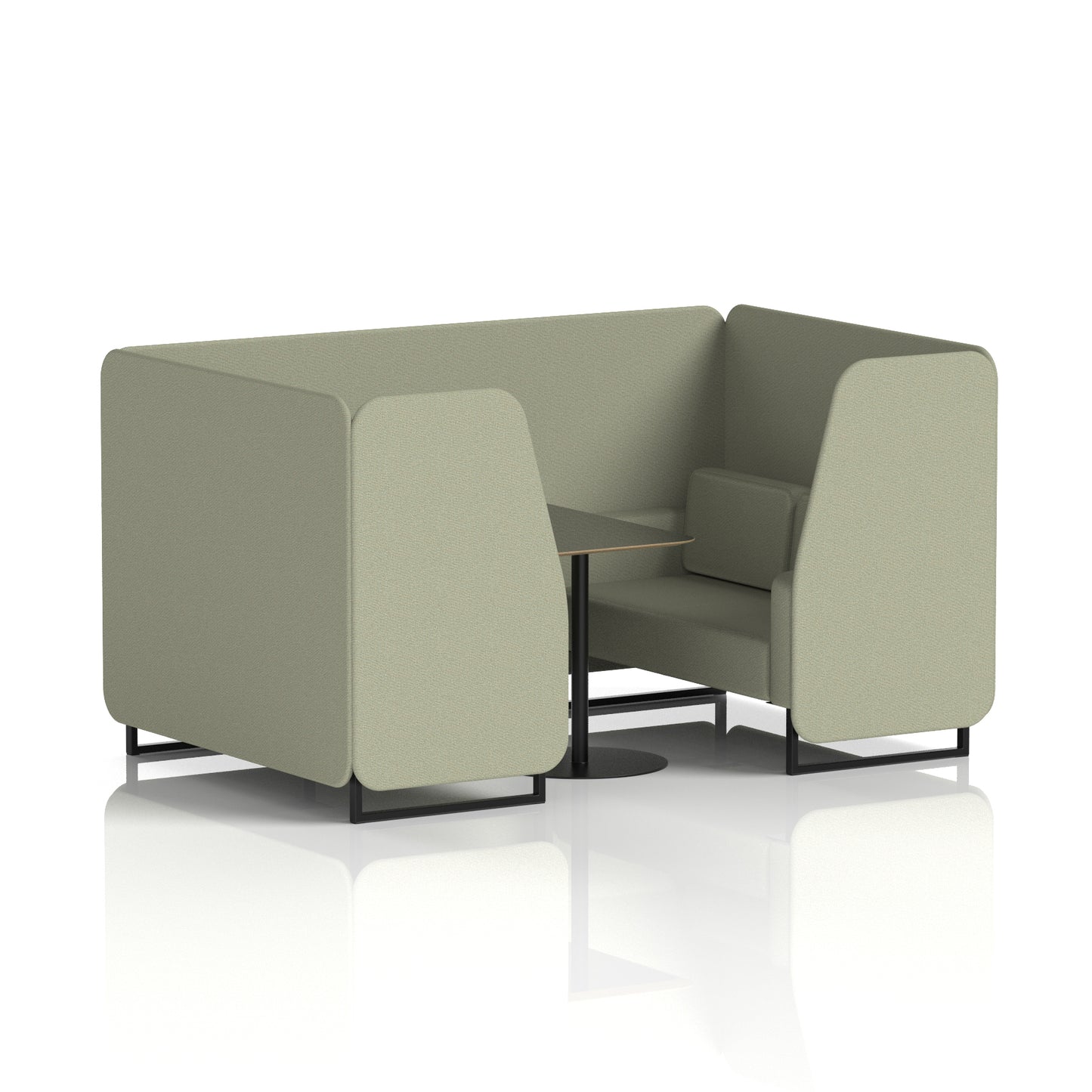 Brixworth Booth With Black Table In Single Tone (Part 1)