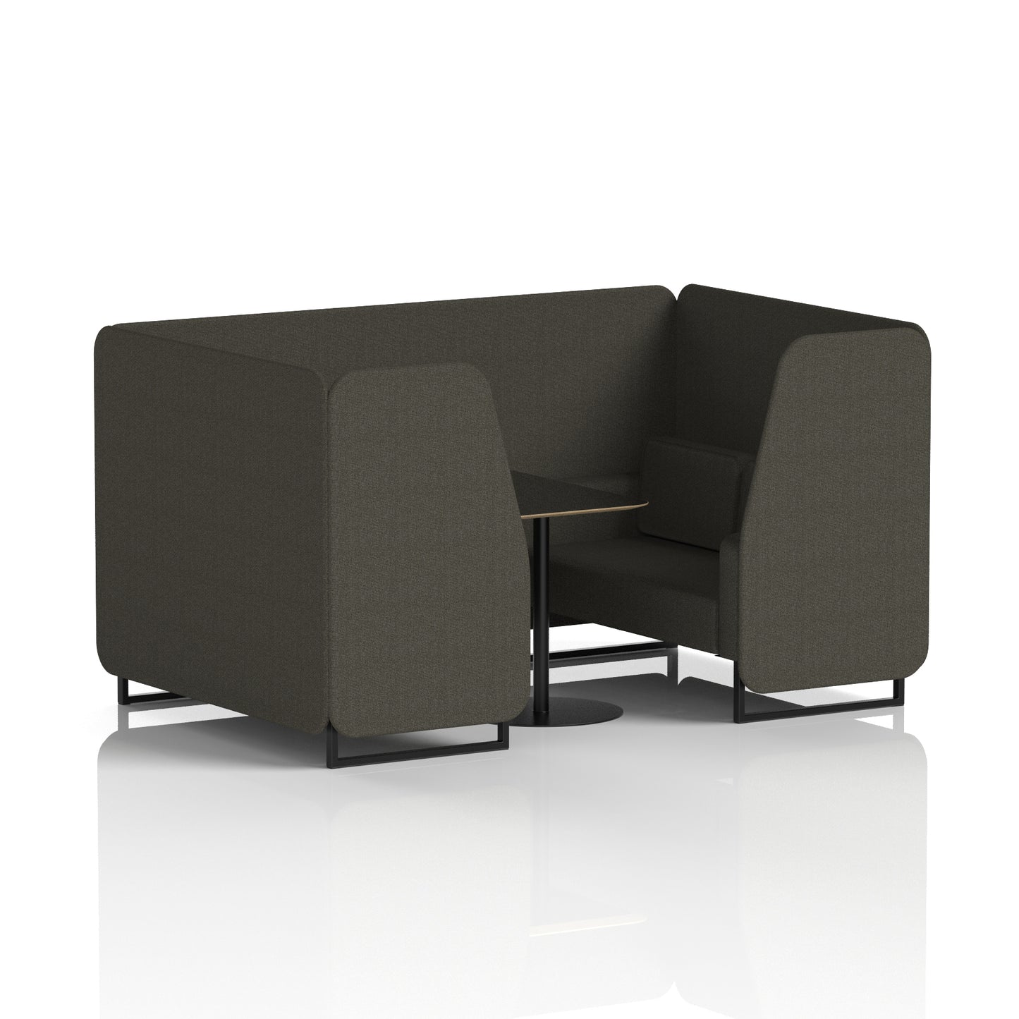 Brixworth Booth With Black Table In Single Tone (Part 1)