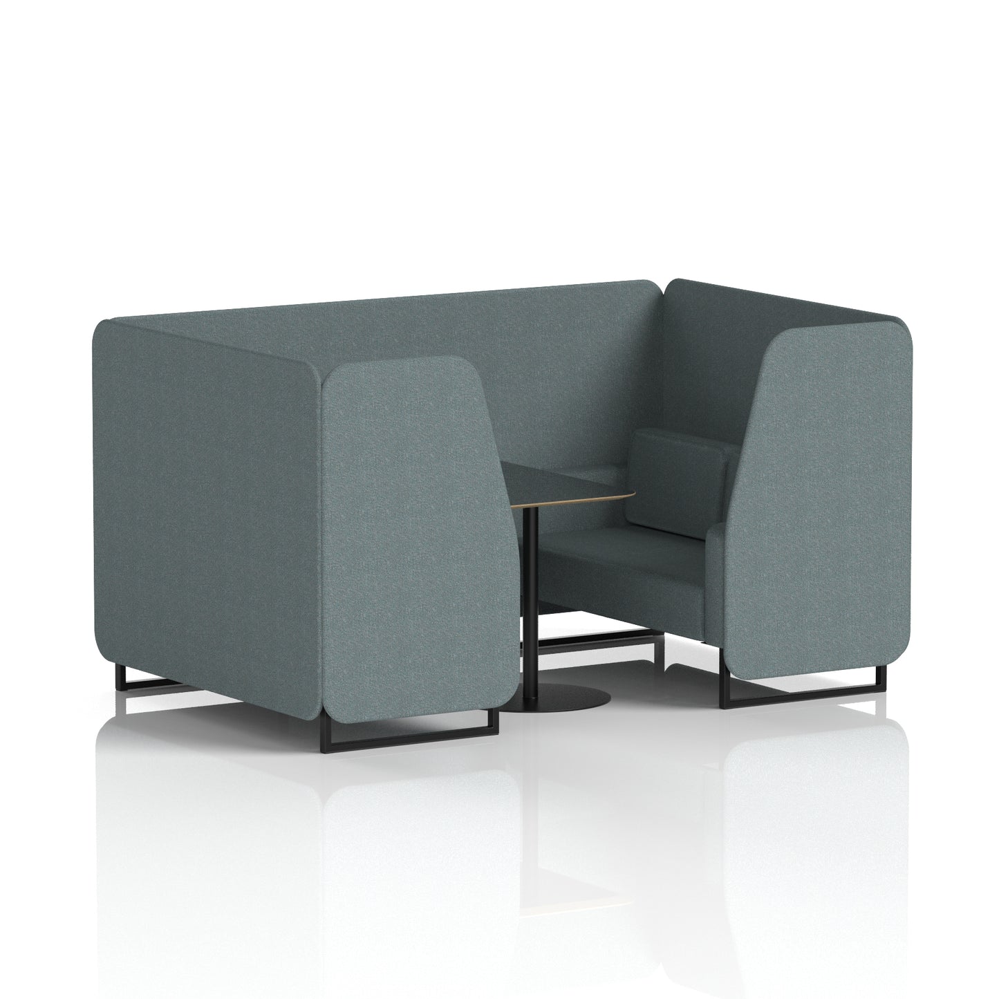 Brixworth Booth With Black Table In Single Tone (Part 1)