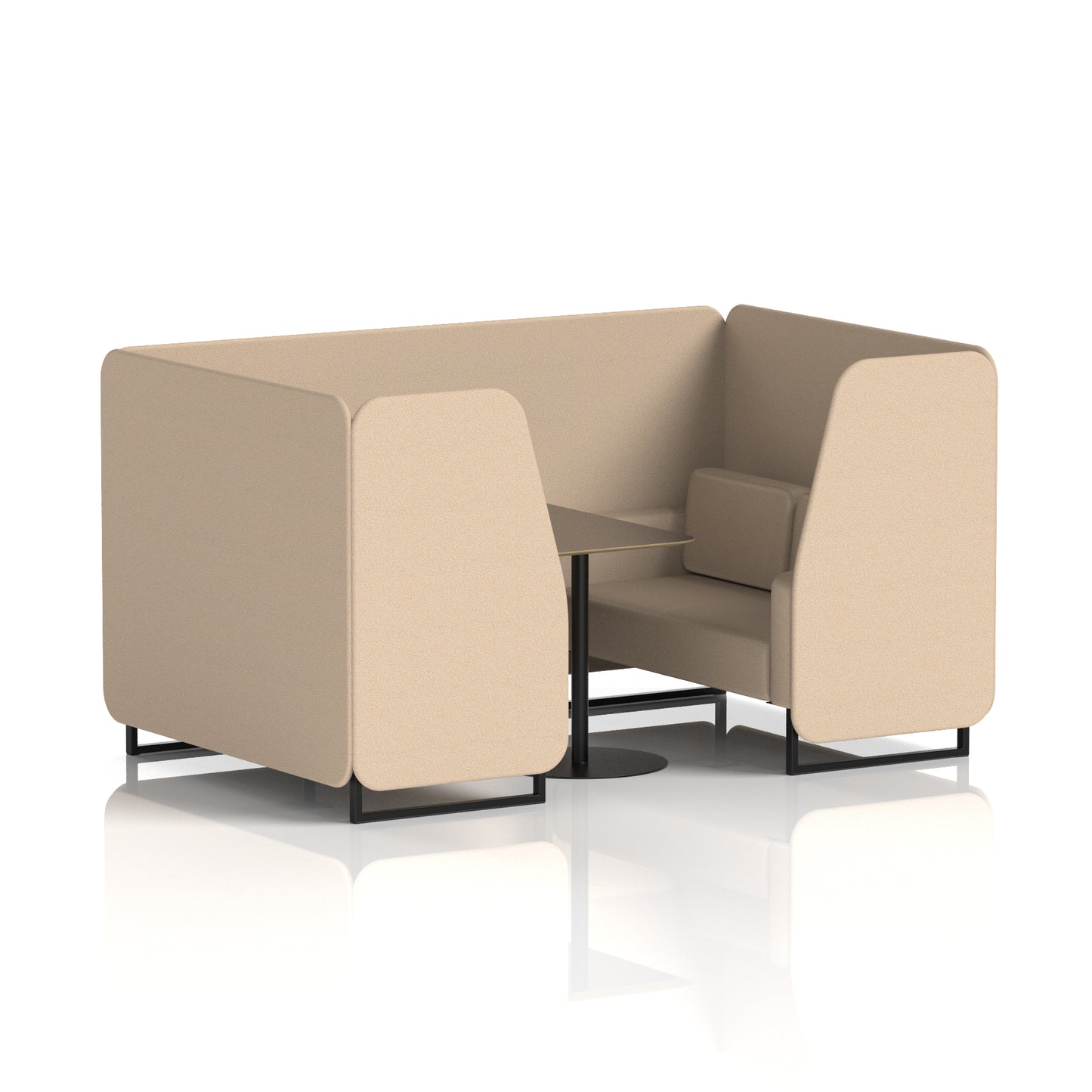 Brixworth Booth With Black Table In Single Tone (Part 1)