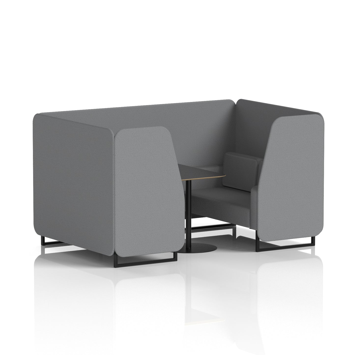 Brixworth Booth With Black Table In Single Tone (Part 1)