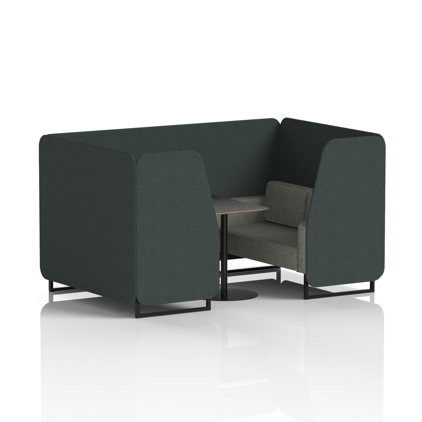 Brixworth Booth With Black Table In Two Tone (Part 1)