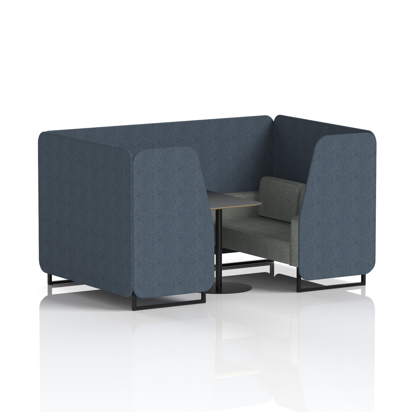 Brixworth Booth With Black Table In Two Tone (Part 1)