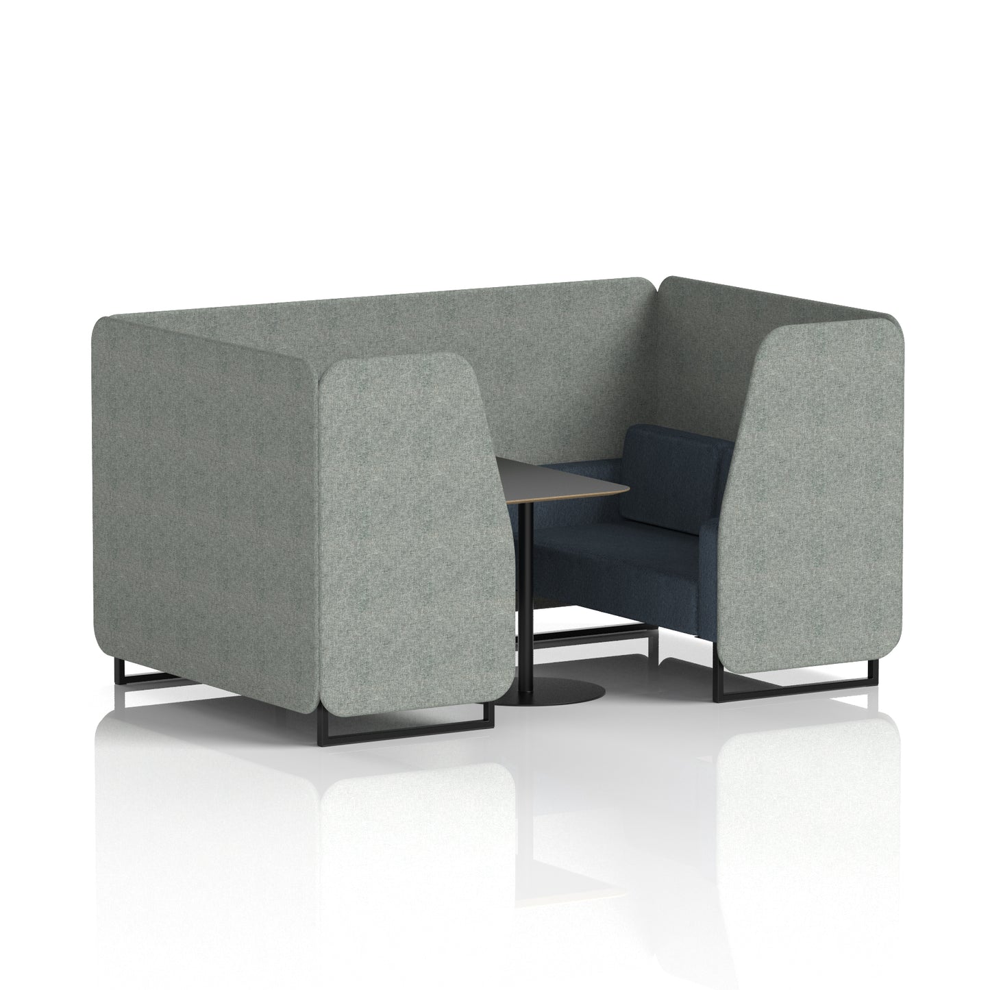 Brixworth Booth With Black Table In Two Tone (Part 1)
