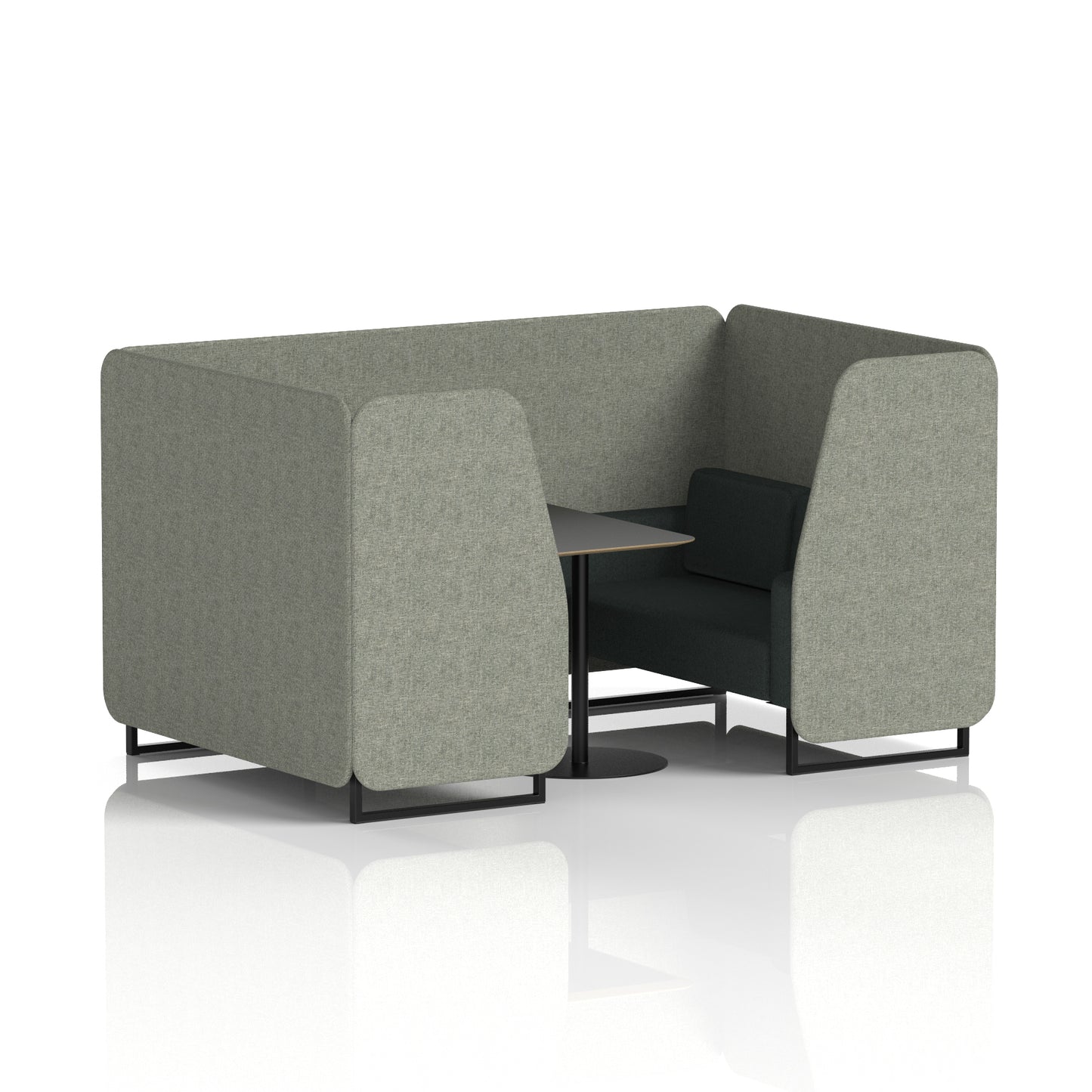 Brixworth Booth With Black Table In Two Tone (Part 1)