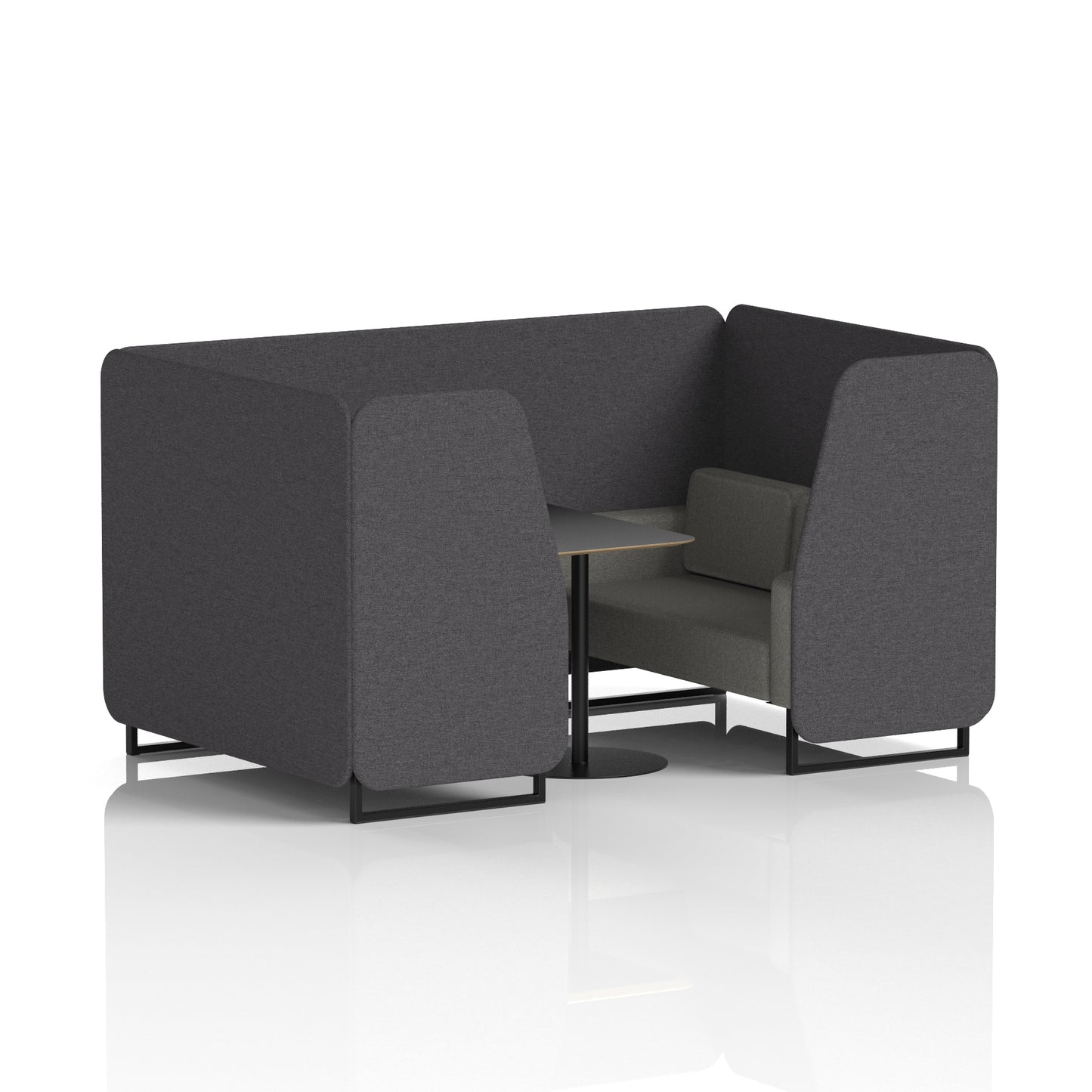 Brixworth Booth With Black Table In Two Tone (Part 1)