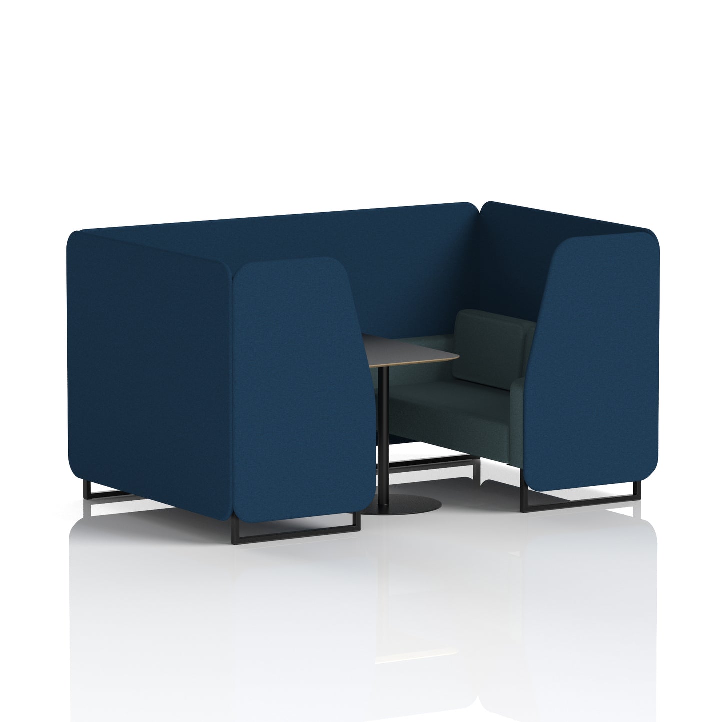 Brixworth Booth With Black Table In Two Tone (Part 1)
