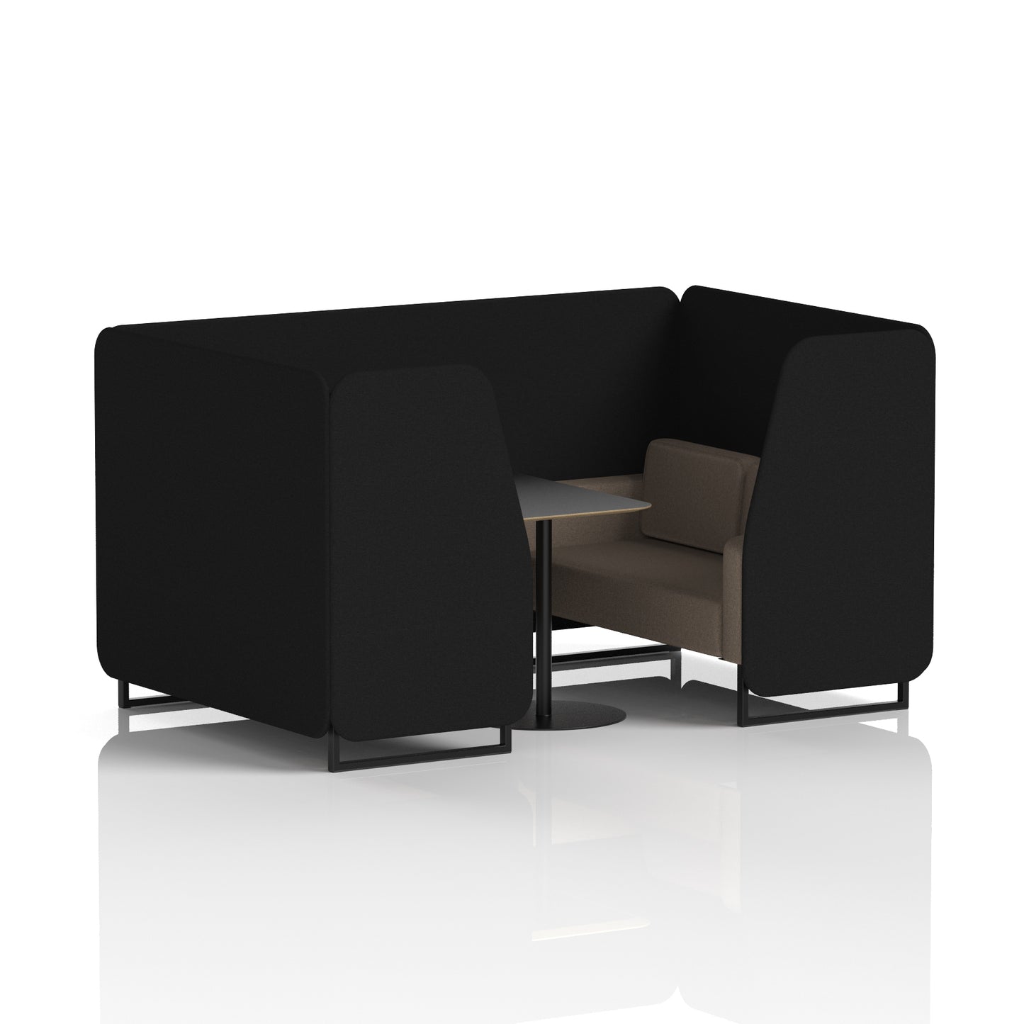Brixworth Booth With Black Table In Two Tone (Part 1)