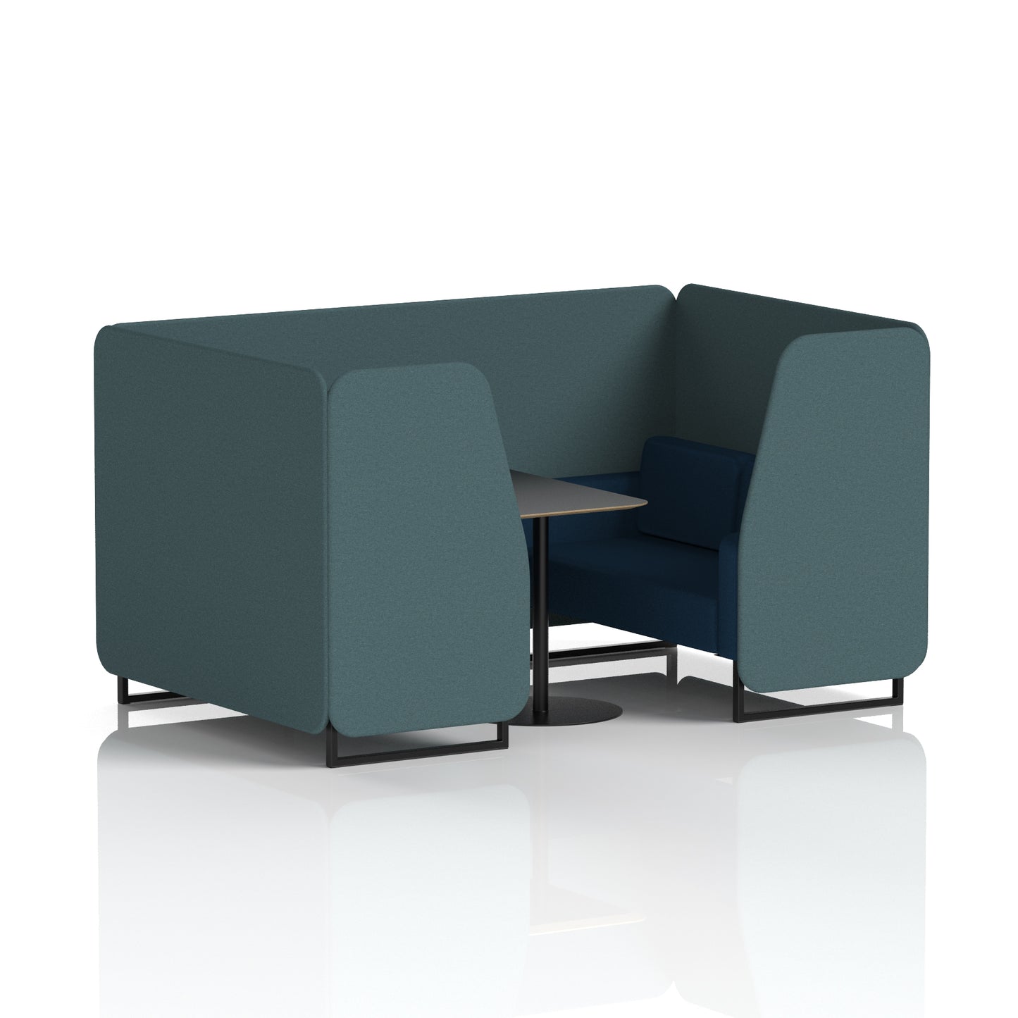 Brixworth Booth With Black Table In Two Tone (Part 1)