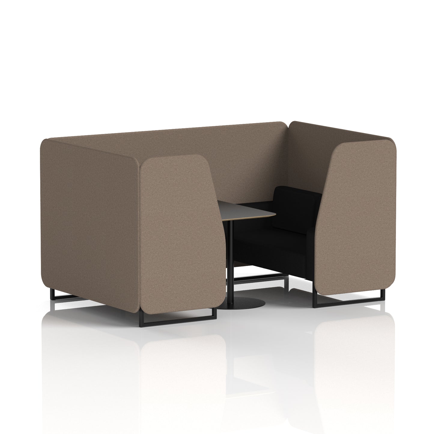 Brixworth Booth With Black Table In Two Tone (Part 1)