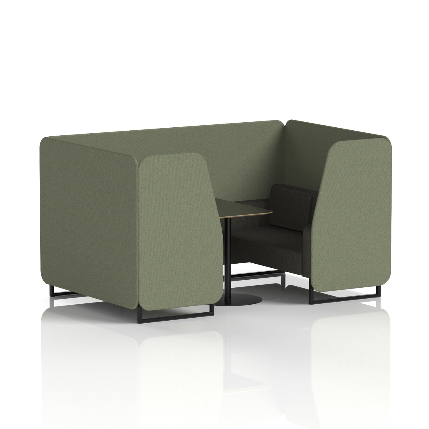 Brixworth Booth With Black Table In Two Tone (Part 1)