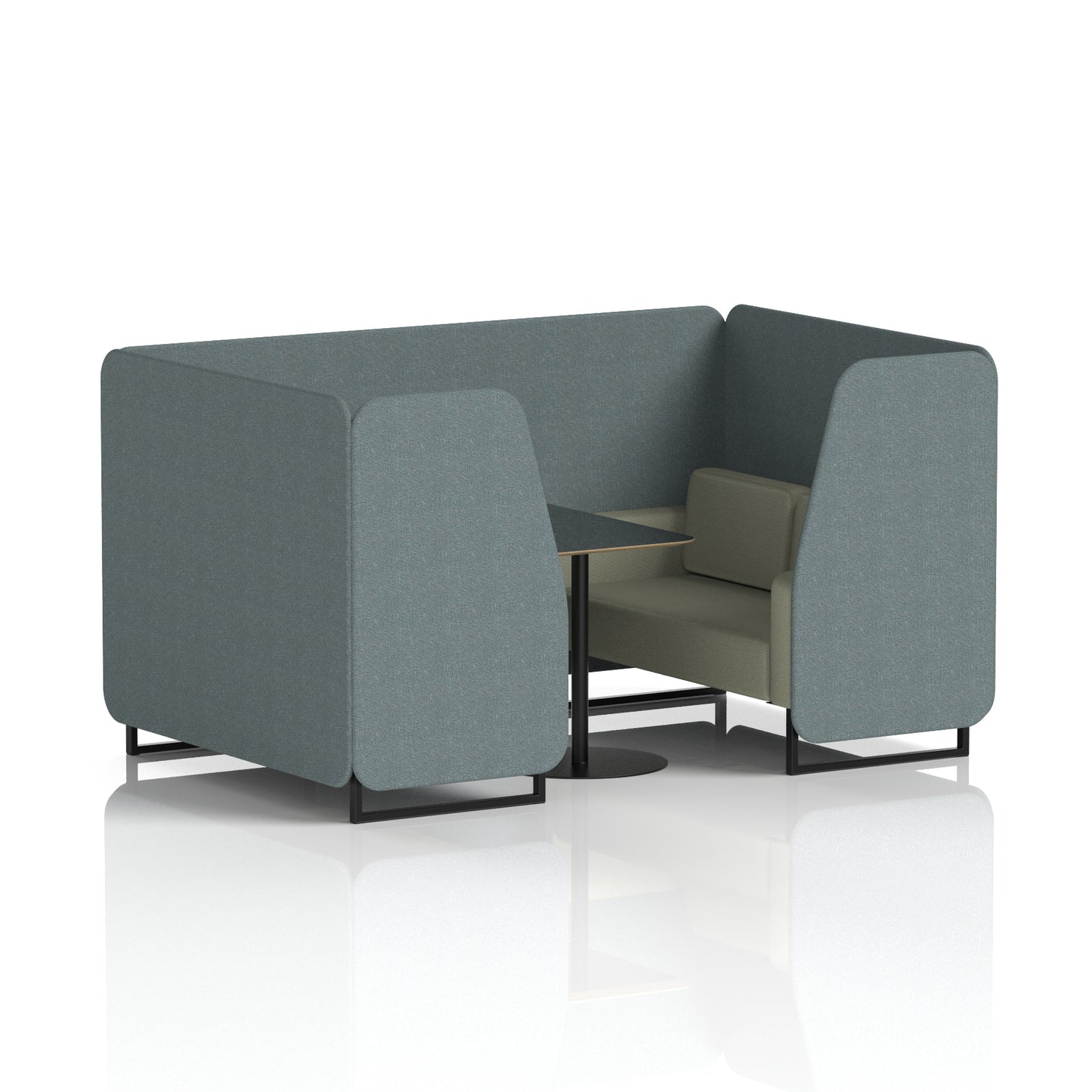 Brixworth Booth With Black Table In Two Tone (Part 1)