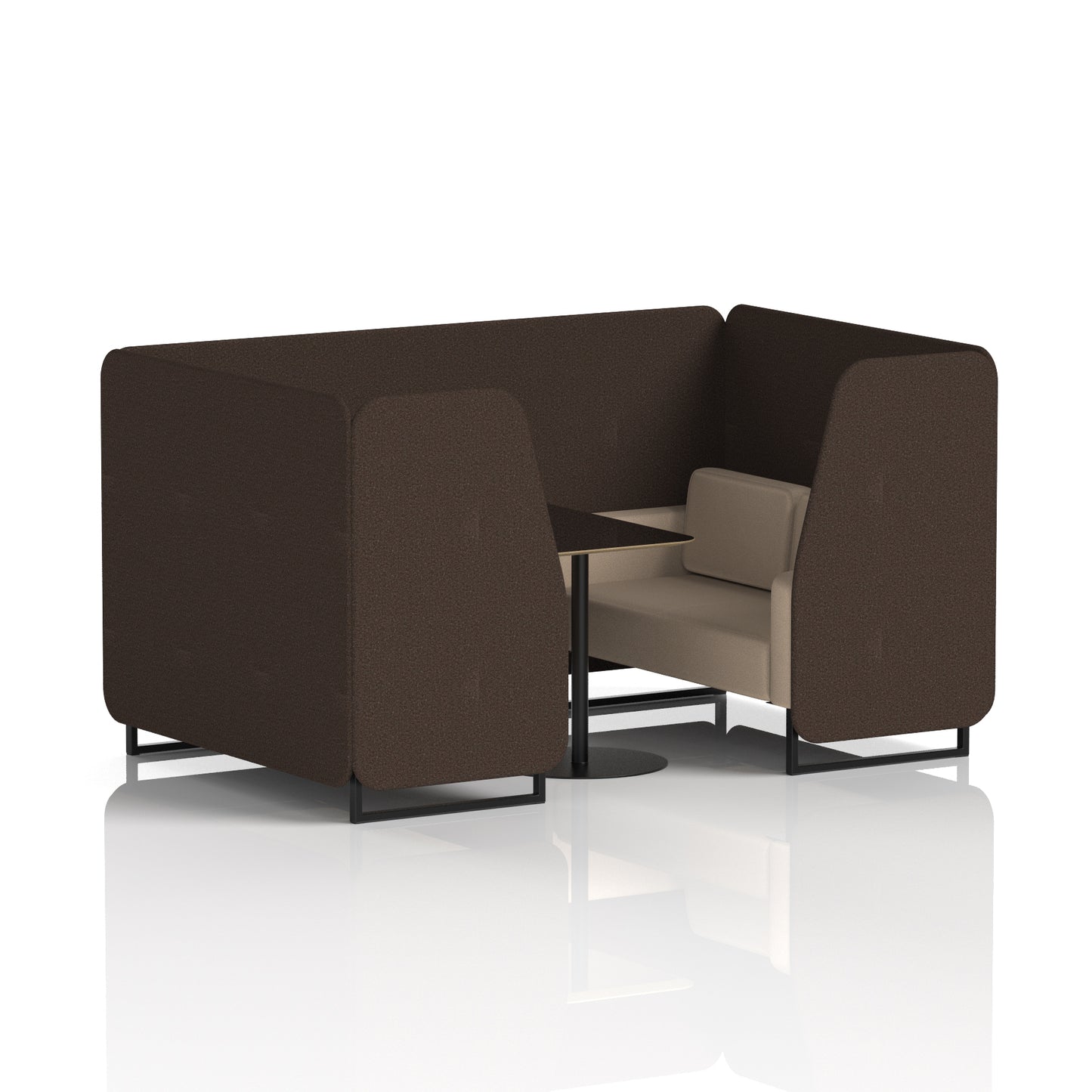 Brixworth Booth With Black Table In Two Tone (Part 1)