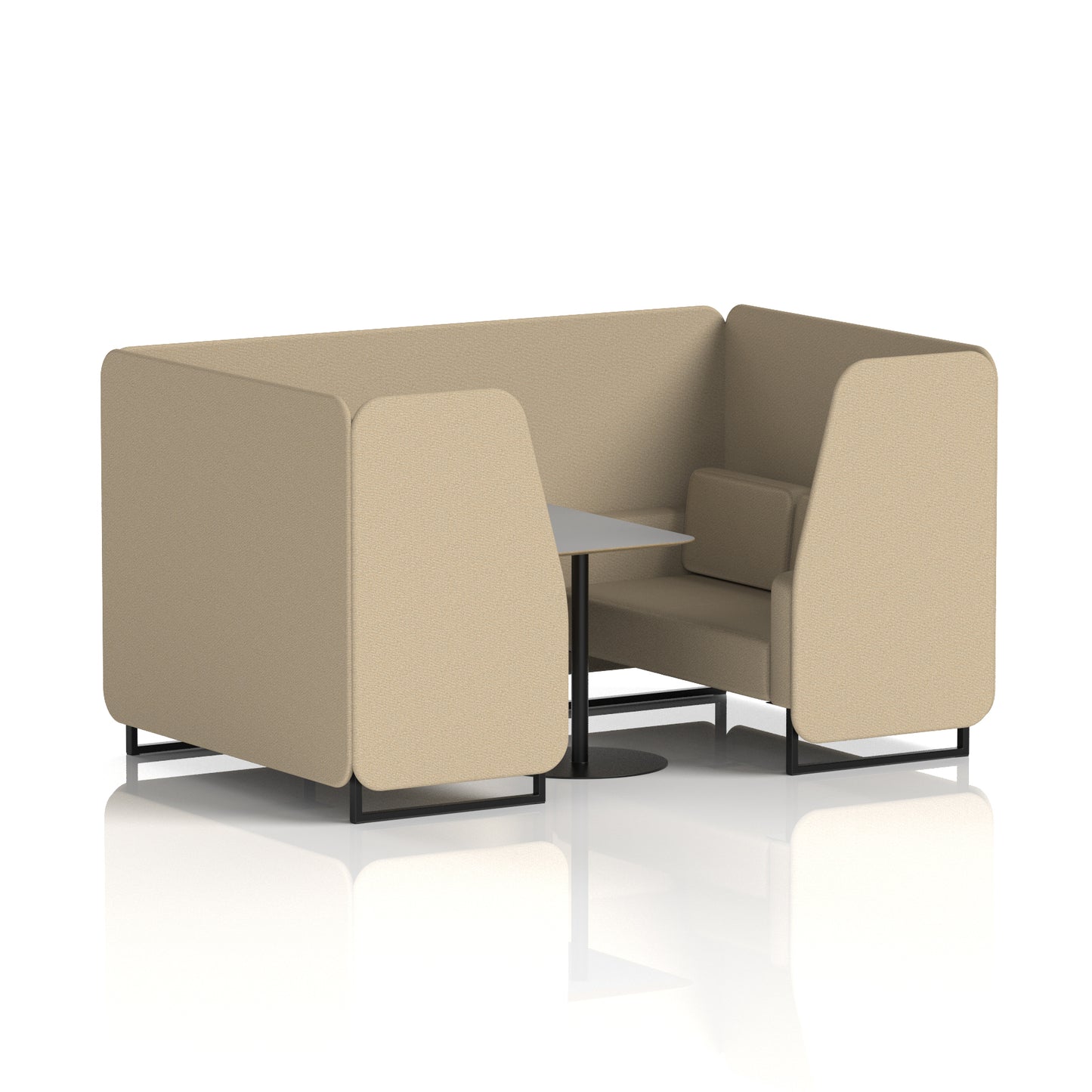 Brixworth Booth With Grey Table In Single Tone (Part 1)