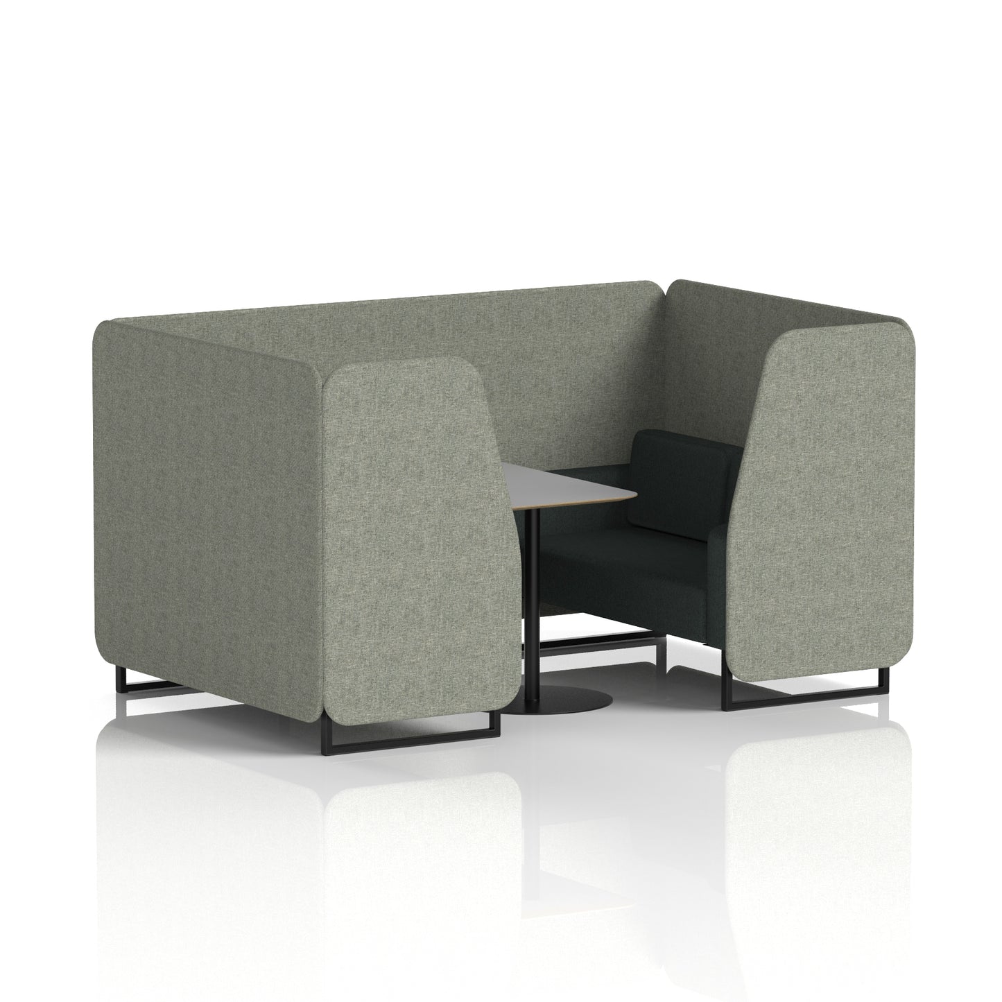 Brixworth Booth With Grey Table In Two Tone (Part 1)