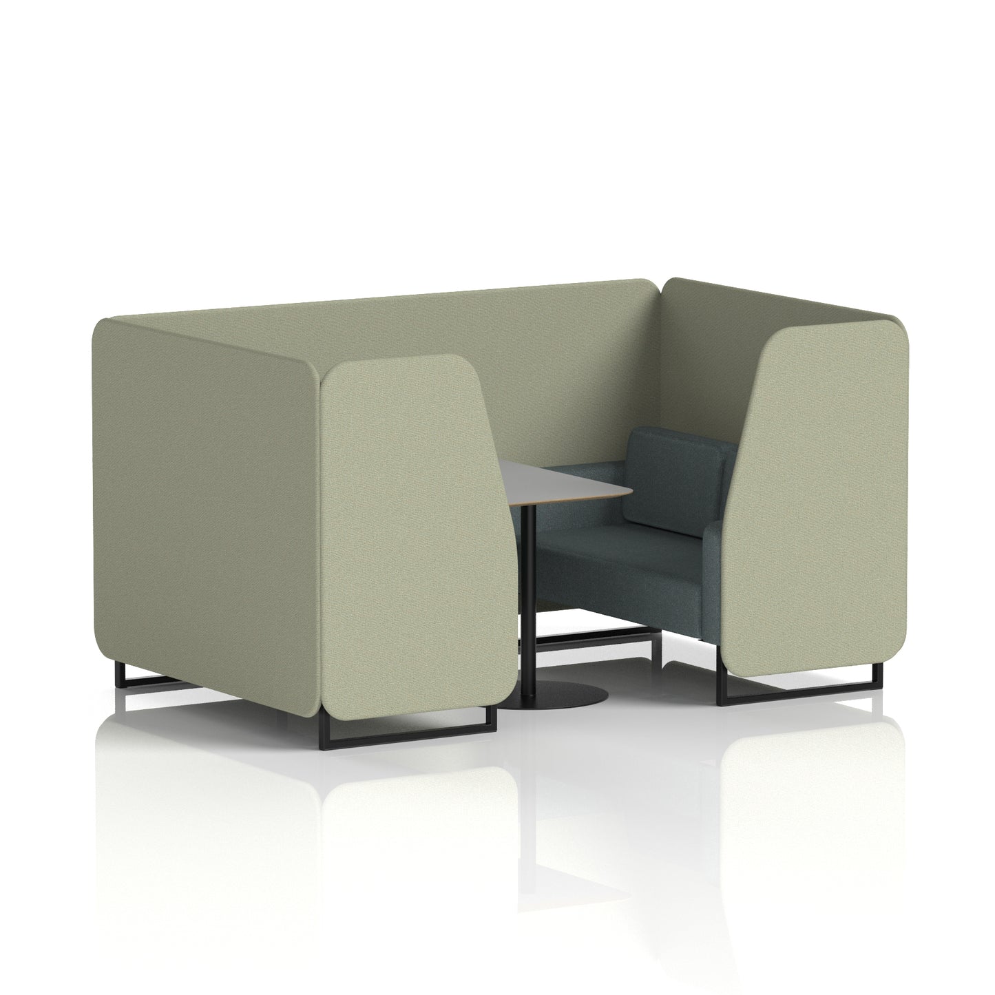 Brixworth Booth With Grey Table In Two Tone (Part 1)