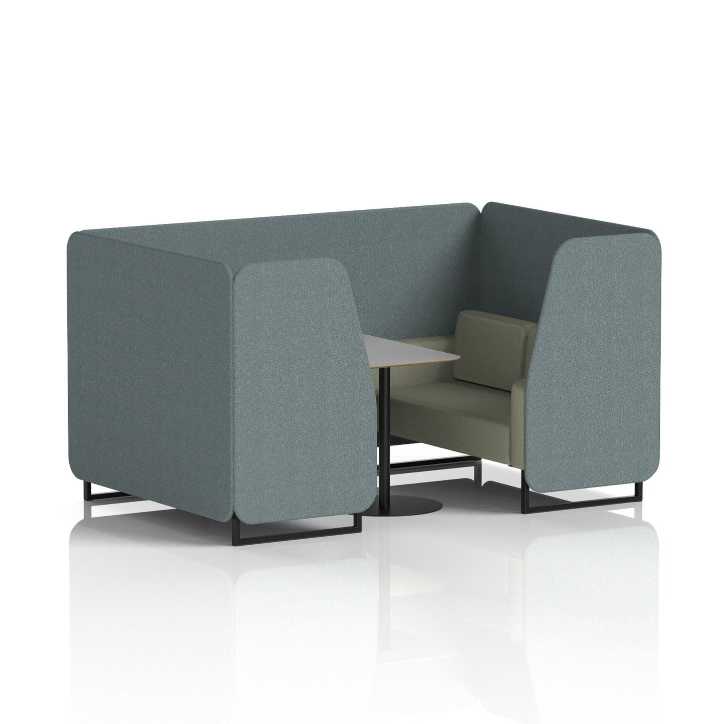 Brixworth Booth With Grey Table In Two Tone (Part 1)