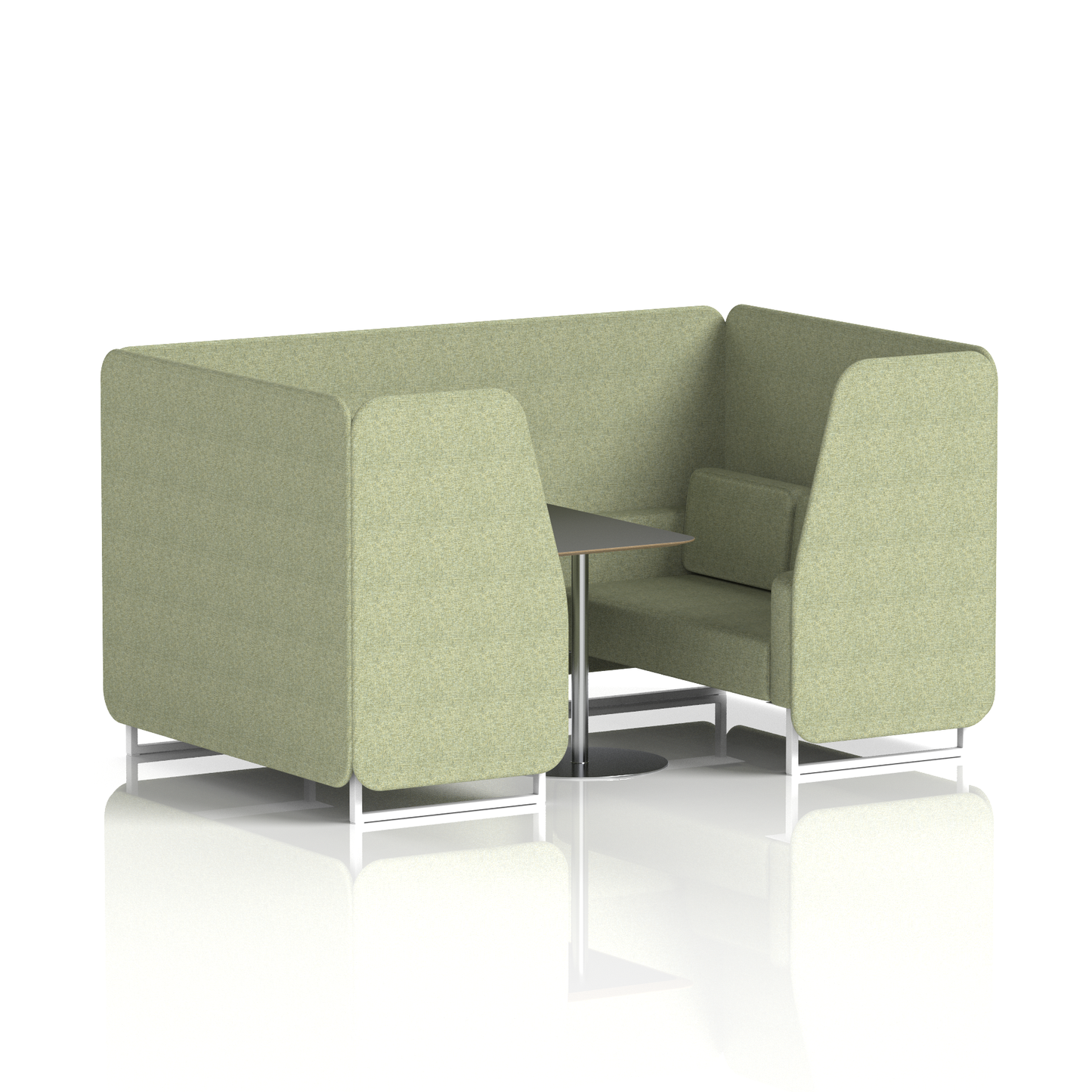 Brixworth Booth With Black Table In Single Tone (Part 1)