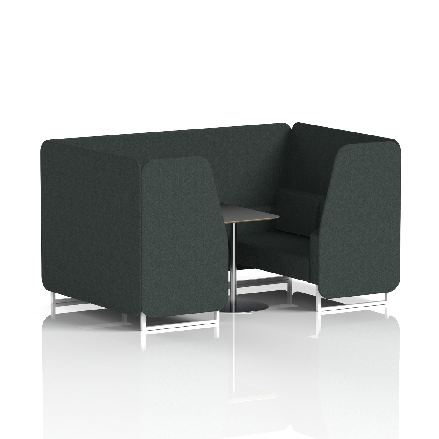 Brixworth Booth With Black Table In Single Tone (Part 1)