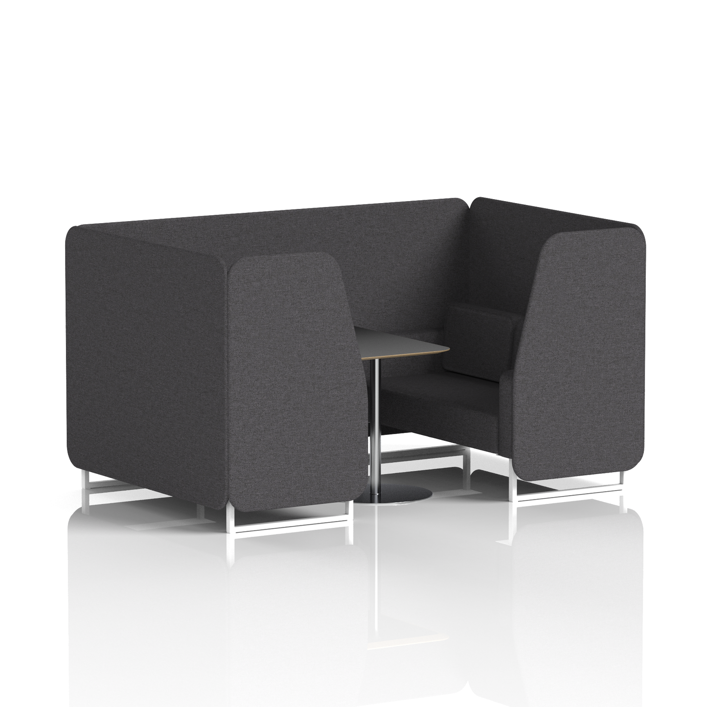 Brixworth Booth With Black Table In Single Tone (Part 1)